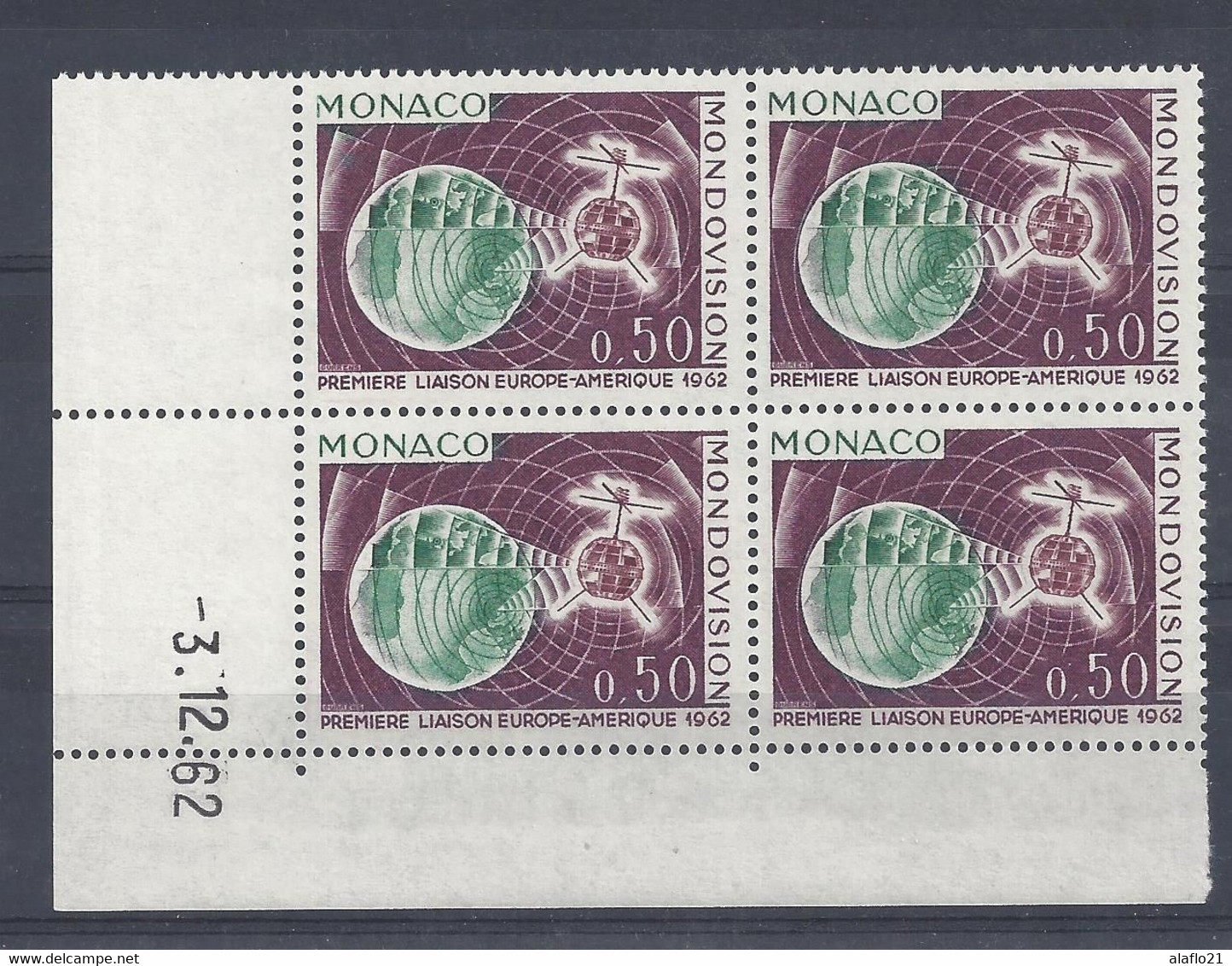 MONACO - N° 612 - BLOC De 4 COIN DATE - TELSTAR - NEUF SANS CHARNIERE - 3/12/62 - Ungebraucht