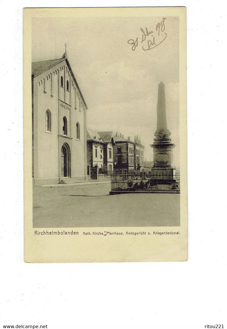 Cpa -  Kirchheimbolanden - Eglise --- 1918 - Kirchheimbolanden