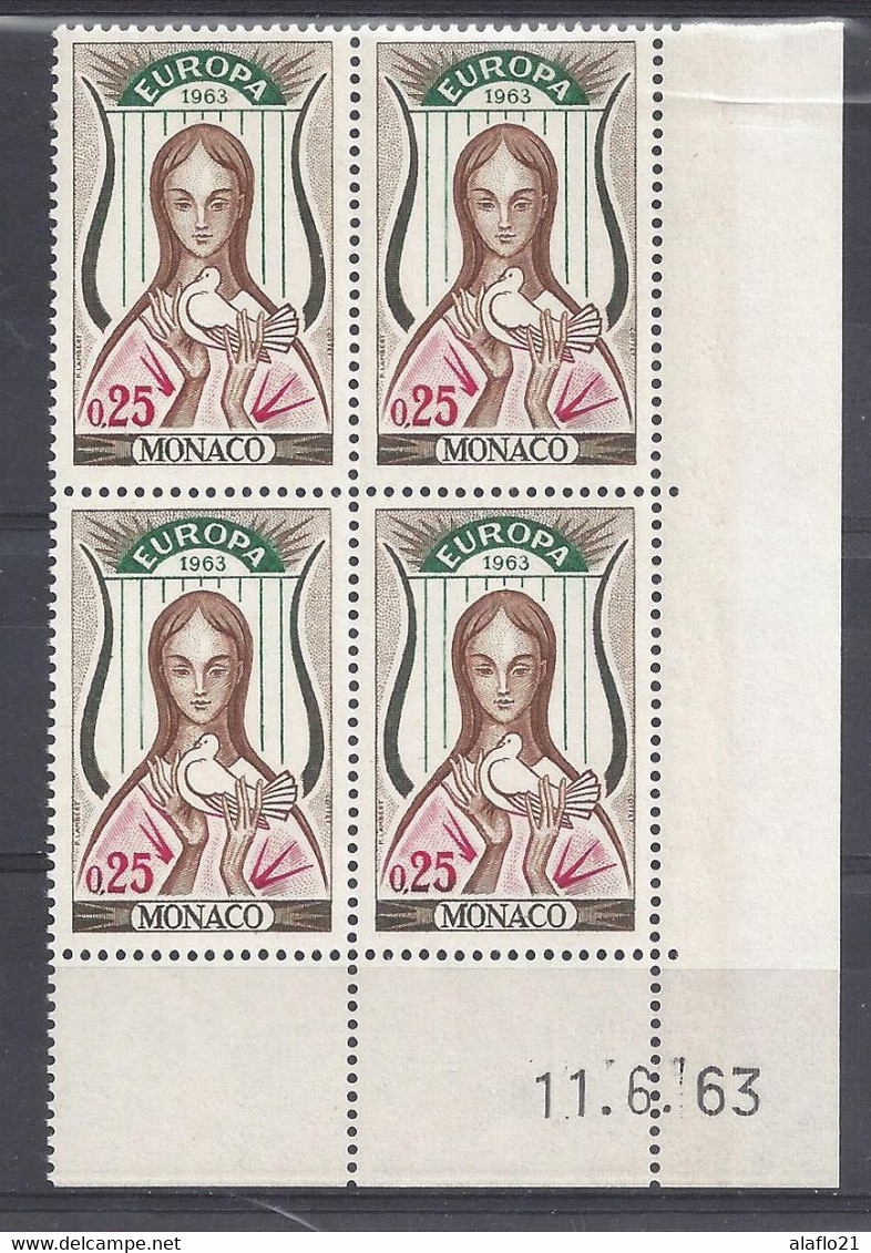 MONACO - N° 618 - BLOC De 4 COIN DATE - EUROPA - NEUF SANS CHARNIERE - 11/6/63 - Unused Stamps