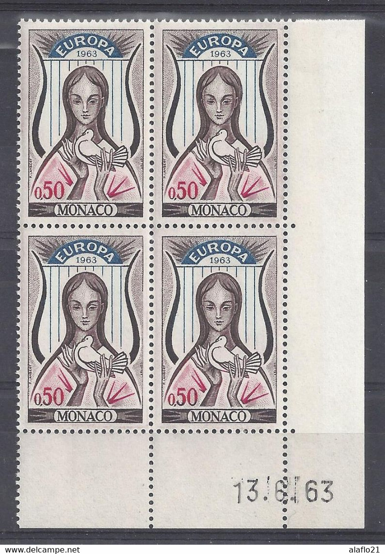 MONACO - N° 619 - BLOC De 4 COIN DATE - EUROPA - NEUF SANS CHARNIERE - 13/6/63 - Ungebraucht