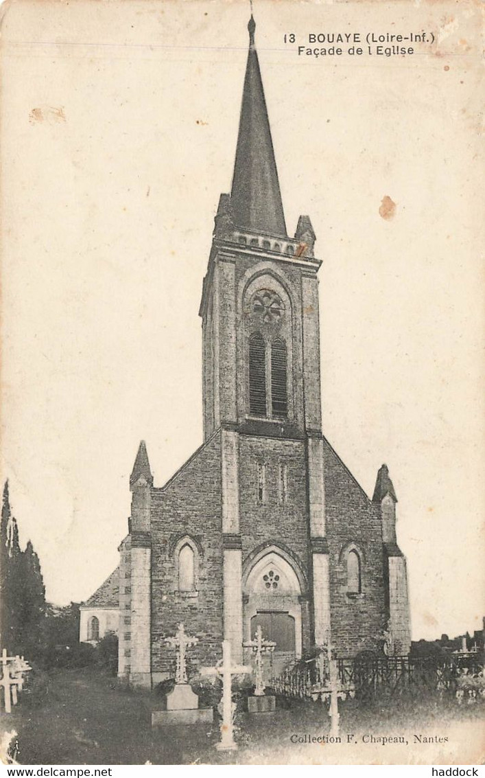 BOUAYE : FACADE DE L'EGLISE - Bouaye