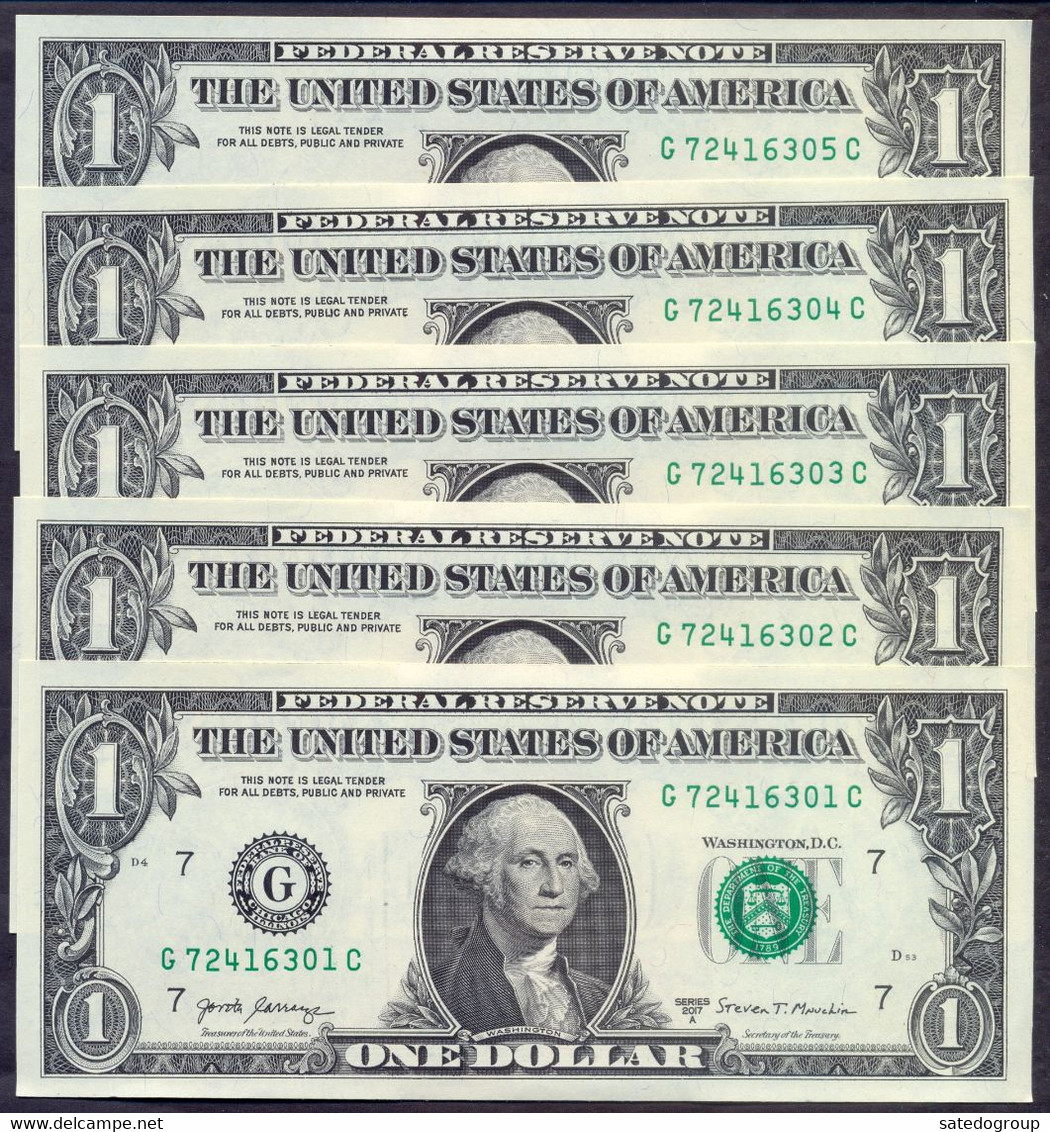 USA 1 Dollar 2017A G  - UNC # P- 544 < G - Chicago IL > - Billets De La Federal Reserve (1928-...)