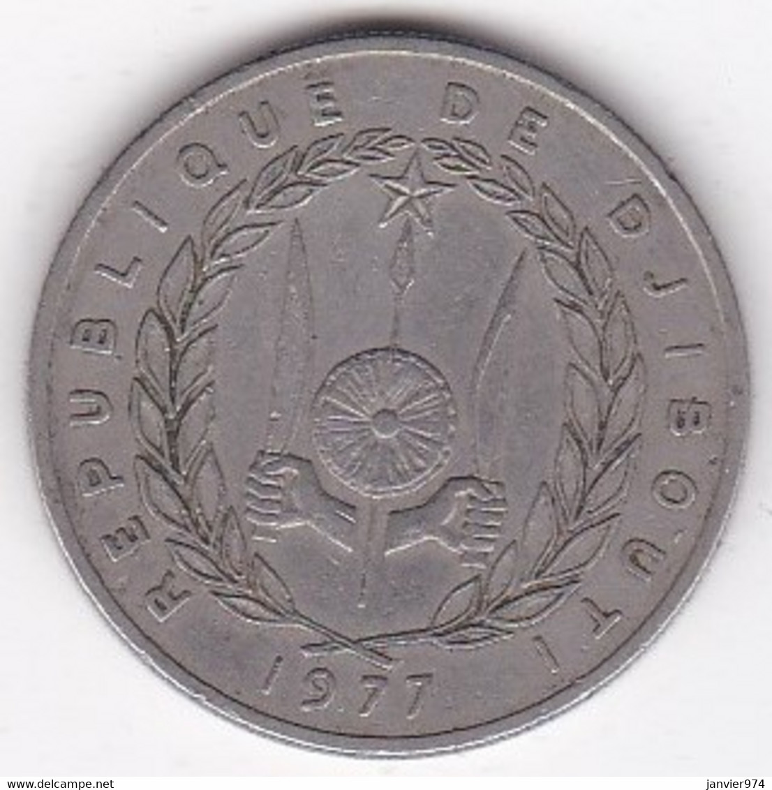 Djibouti 50 Francs 1977, Cupro Nickel, KM# 25 - Dschibuti