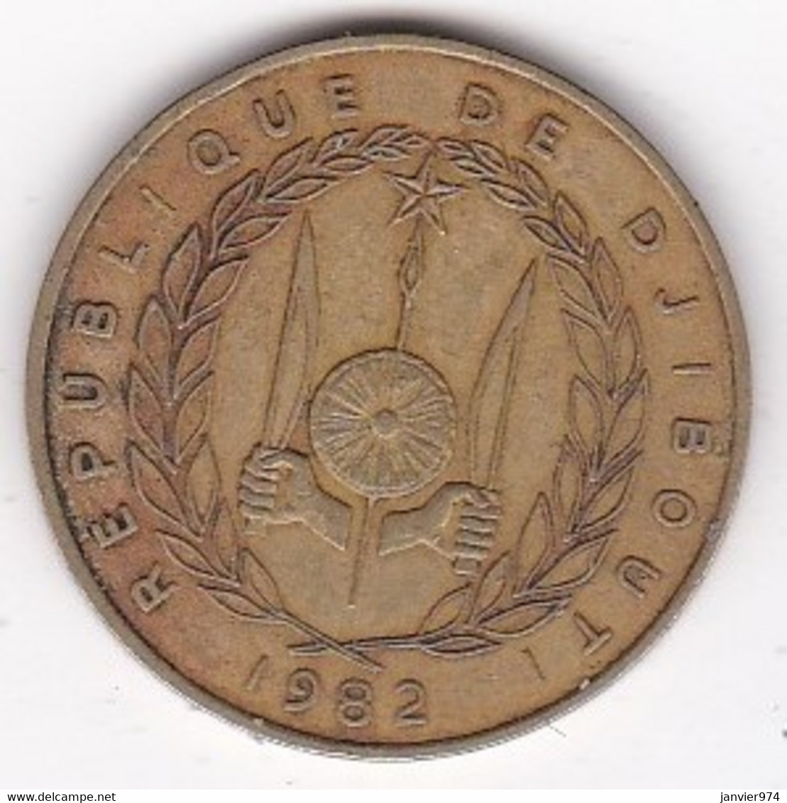 Djibouti 20 Francs 1982 Bronze Aluminium, KM# 24 - Djibouti