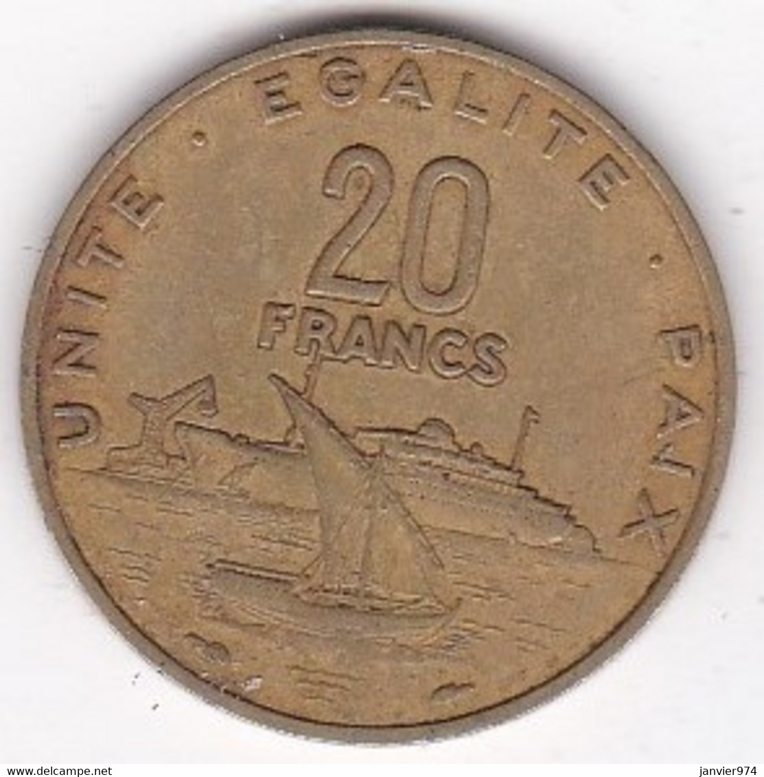 Djibouti 20 Francs 1982 Bronze Aluminium, KM# 24 - Dschibuti