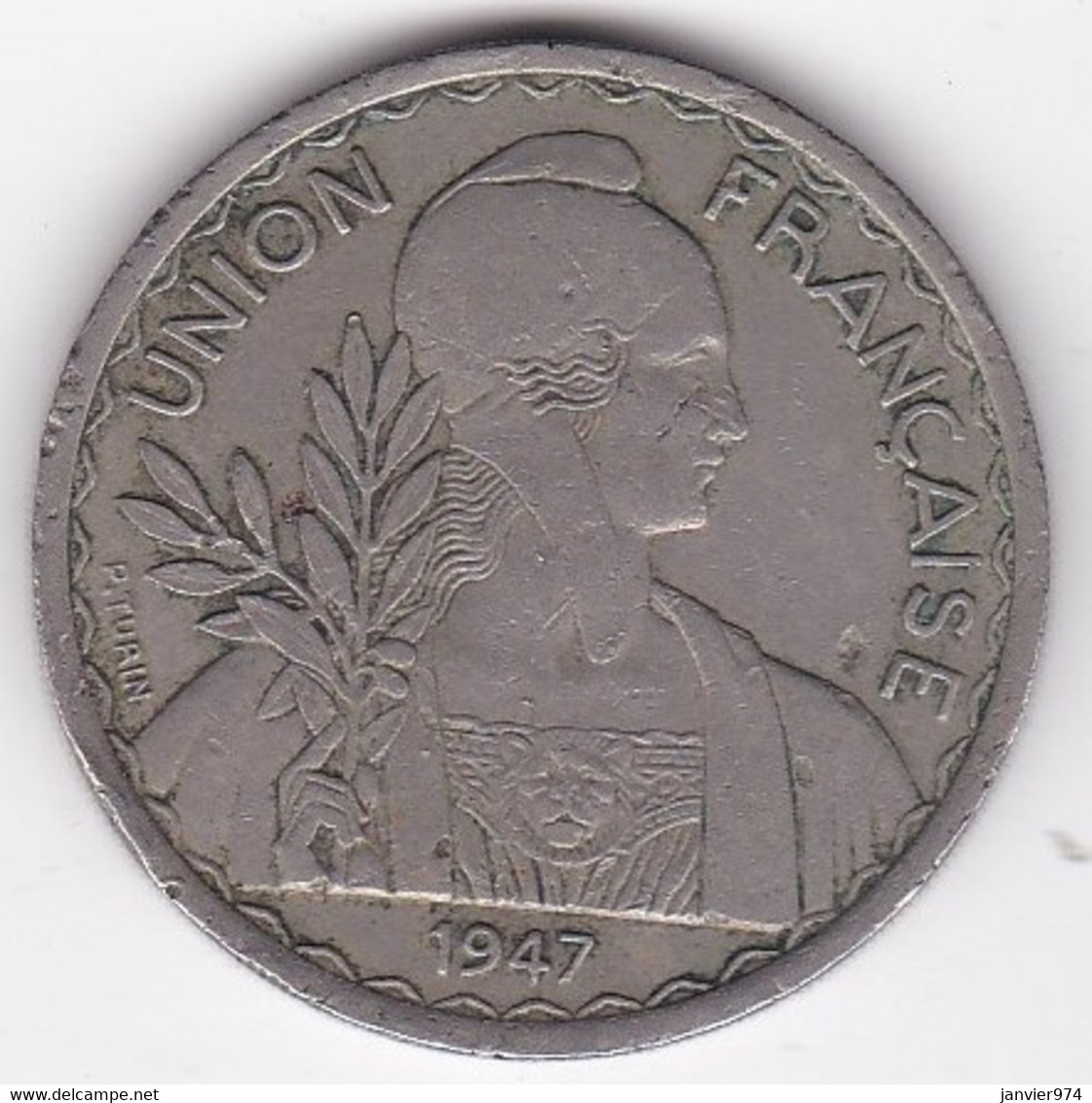 Indochine Union Française, 1 Piastre 1947, Tranche Striée, Cupronickel, Lec# 320 - French Indochina