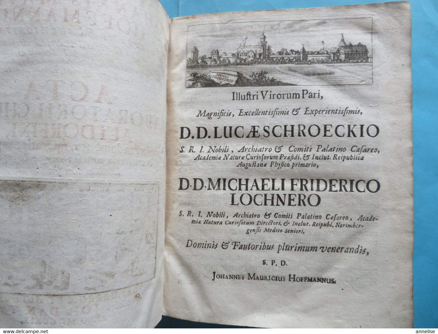1719 Acta Loboratorii Chemici Altdorfini   J Mauricii Hoffmanni  Ed. Nuremberg  Texte En Latin - Livres Anciens
