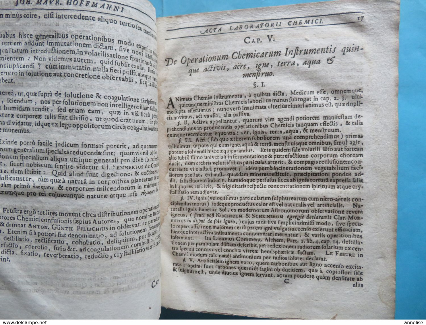 1719 Acta Loboratorii Chemici Altdorfini   J Mauricii Hoffmanni  Ed. Nuremberg  Texte En Latin - Livres Anciens