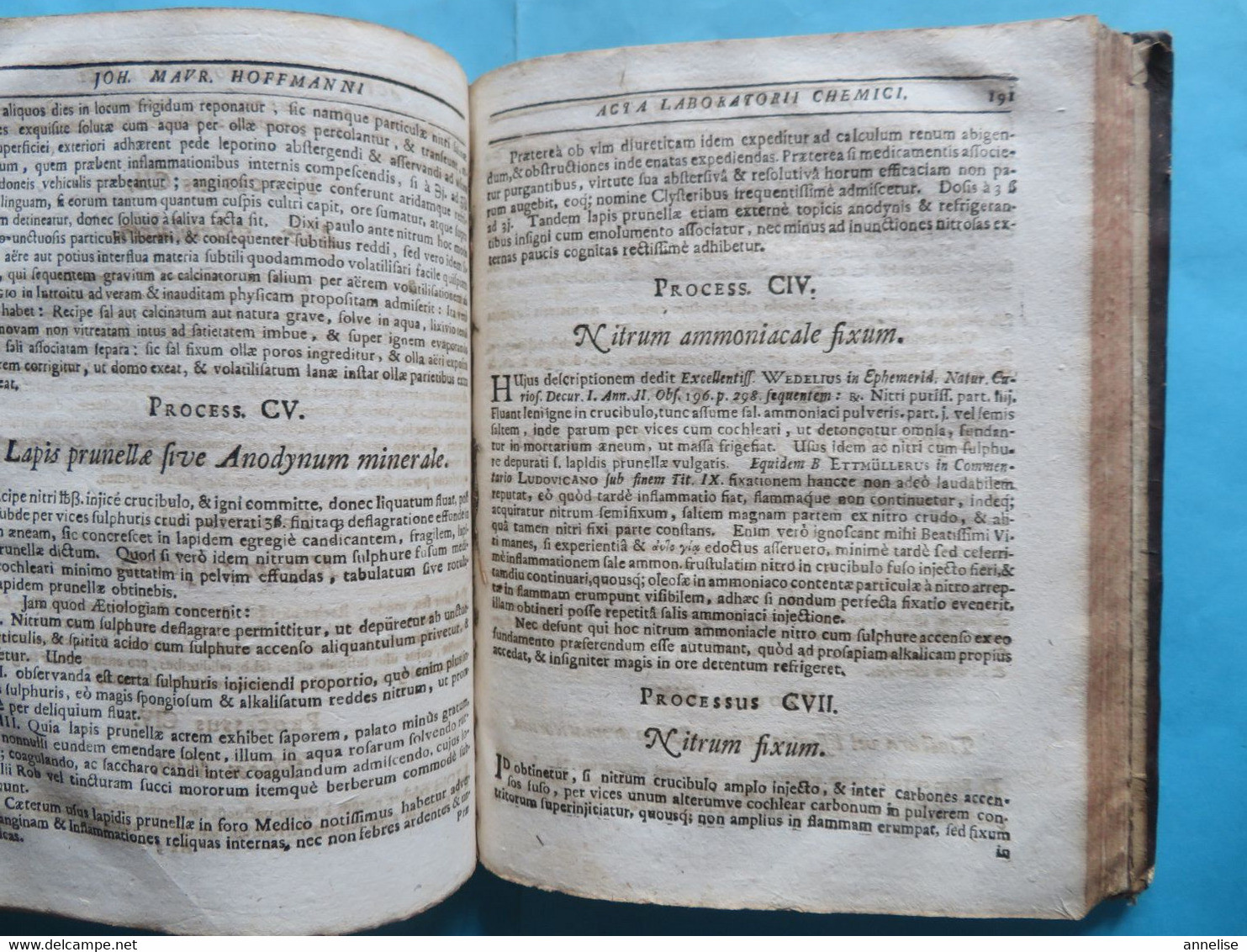 1719 Acta Loboratorii chemici Altdorfini   J Mauricii Hoffmanni  Ed. Nuremberg  Texte en latin