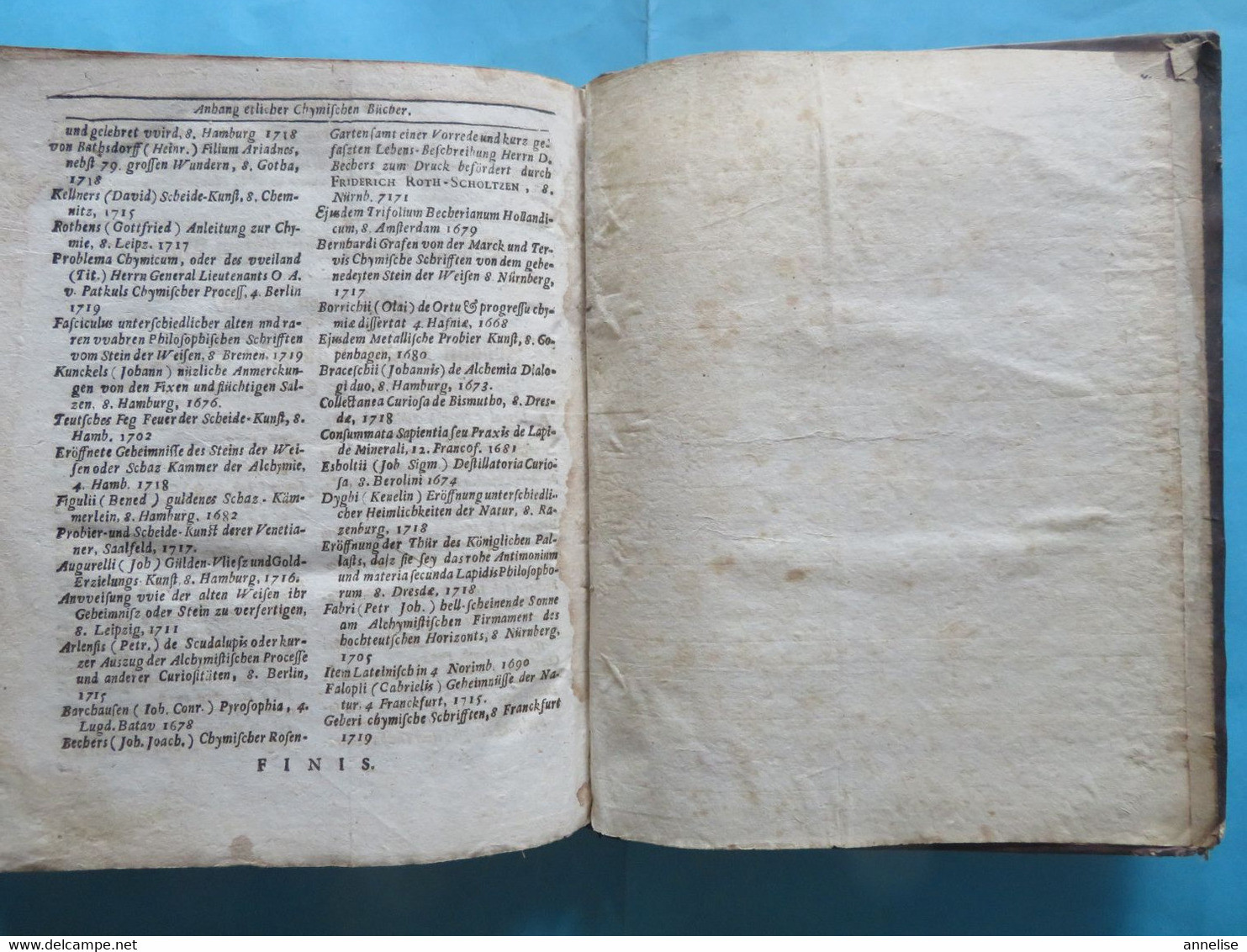 1719 Acta Loboratorii chemici Altdorfini   J Mauricii Hoffmanni  Ed. Nuremberg  Texte en latin