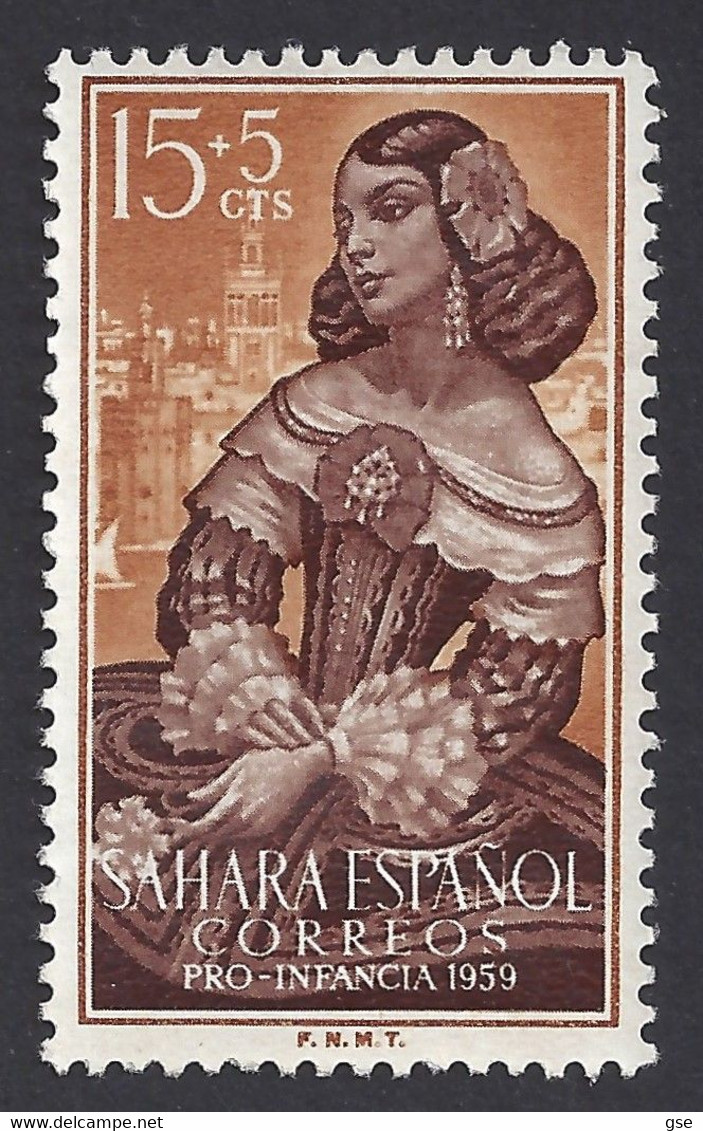 SAHARA SPAGNOLO 1959 - Yvert 144** - Pro Infanzia | - Sahara Español