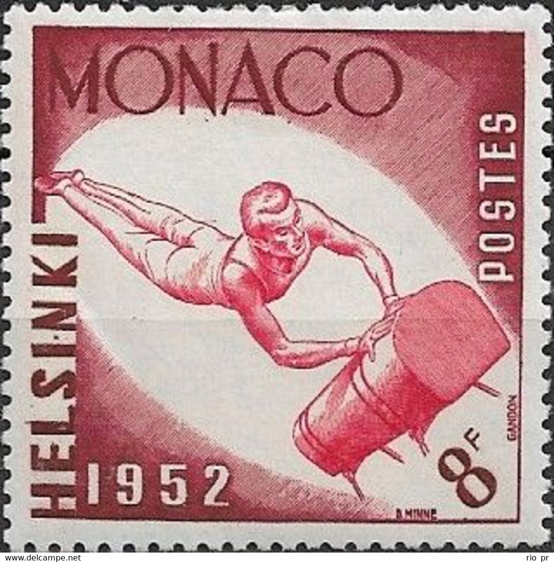 MONACO - HELSINKI'52 SUMMER OLYMPIC GAMES (ARTISTIC GYMNASTICS, 8 Fr) 1953 - MNH - Sommer 1952: Helsinki