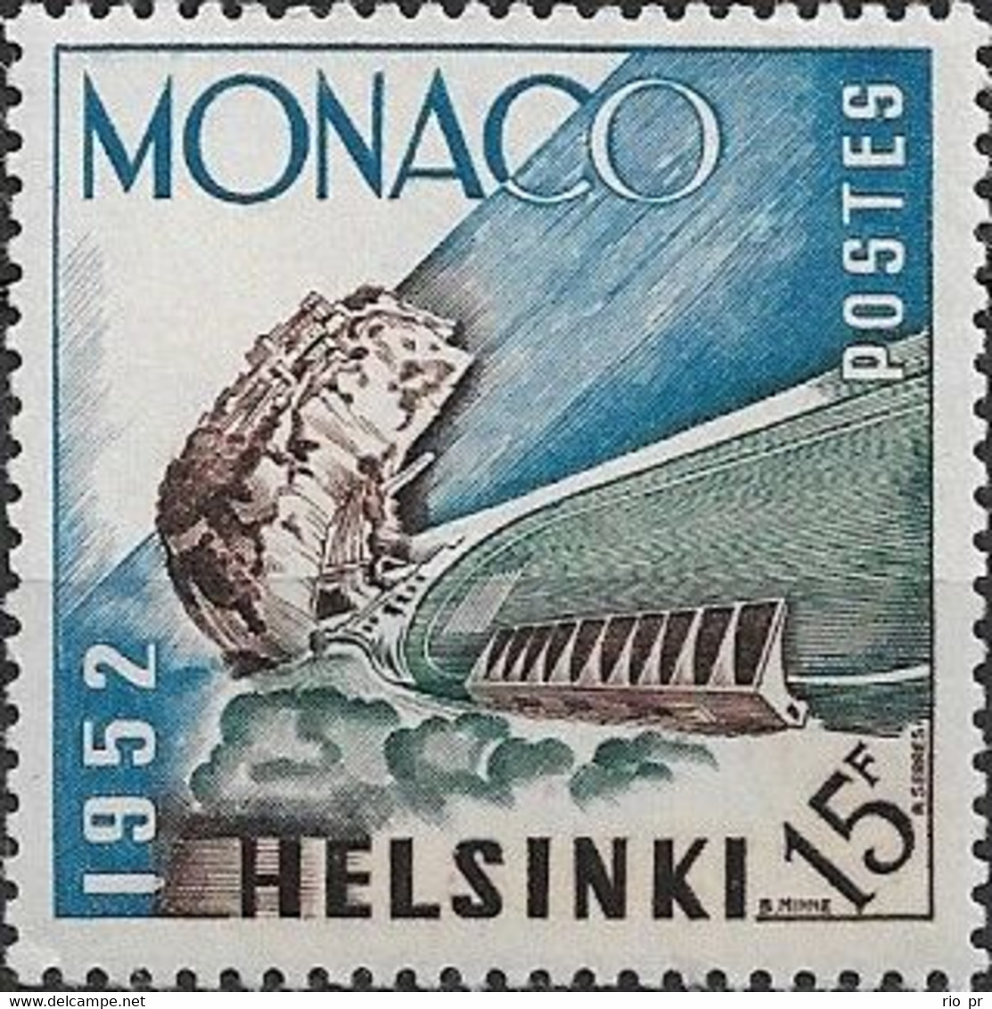 MONACO - HELSINKI'52 SUMMER OLYMPIC GAMES (STADIUM LOUIS II, 15 Fr) 1953 - MNH - Ete 1952: Helsinki
