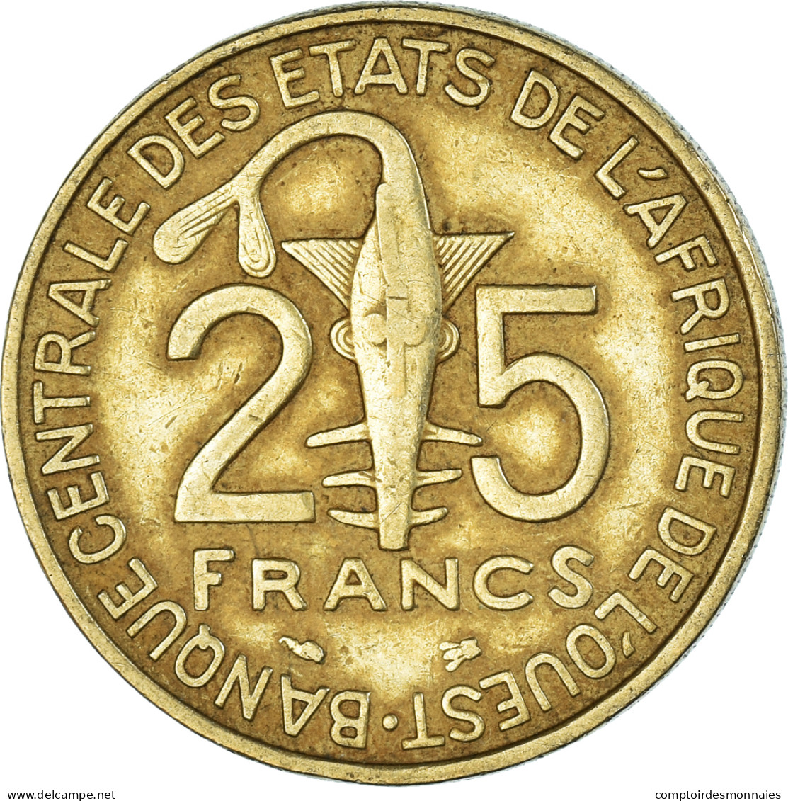 Monnaie, Communauté économique Des États De L'Afrique De L'Ouest, 25 Francs - Repubblica Centroafricana