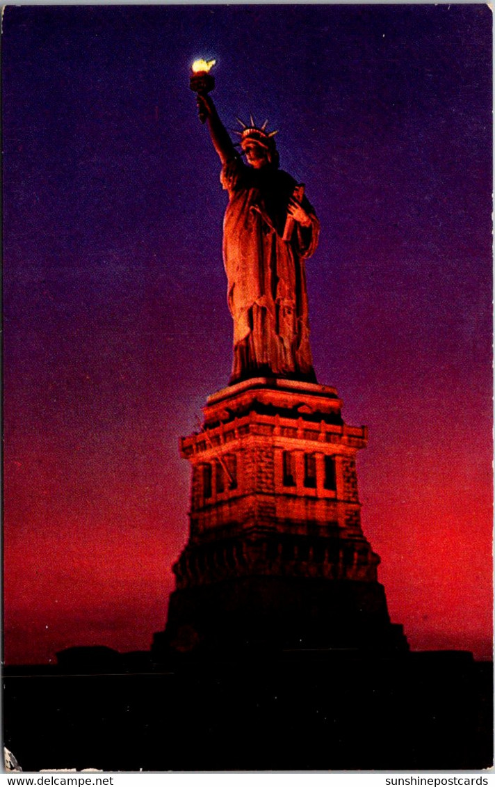 New York City The Statue Of Liberty At Night - Vrijheidsbeeld