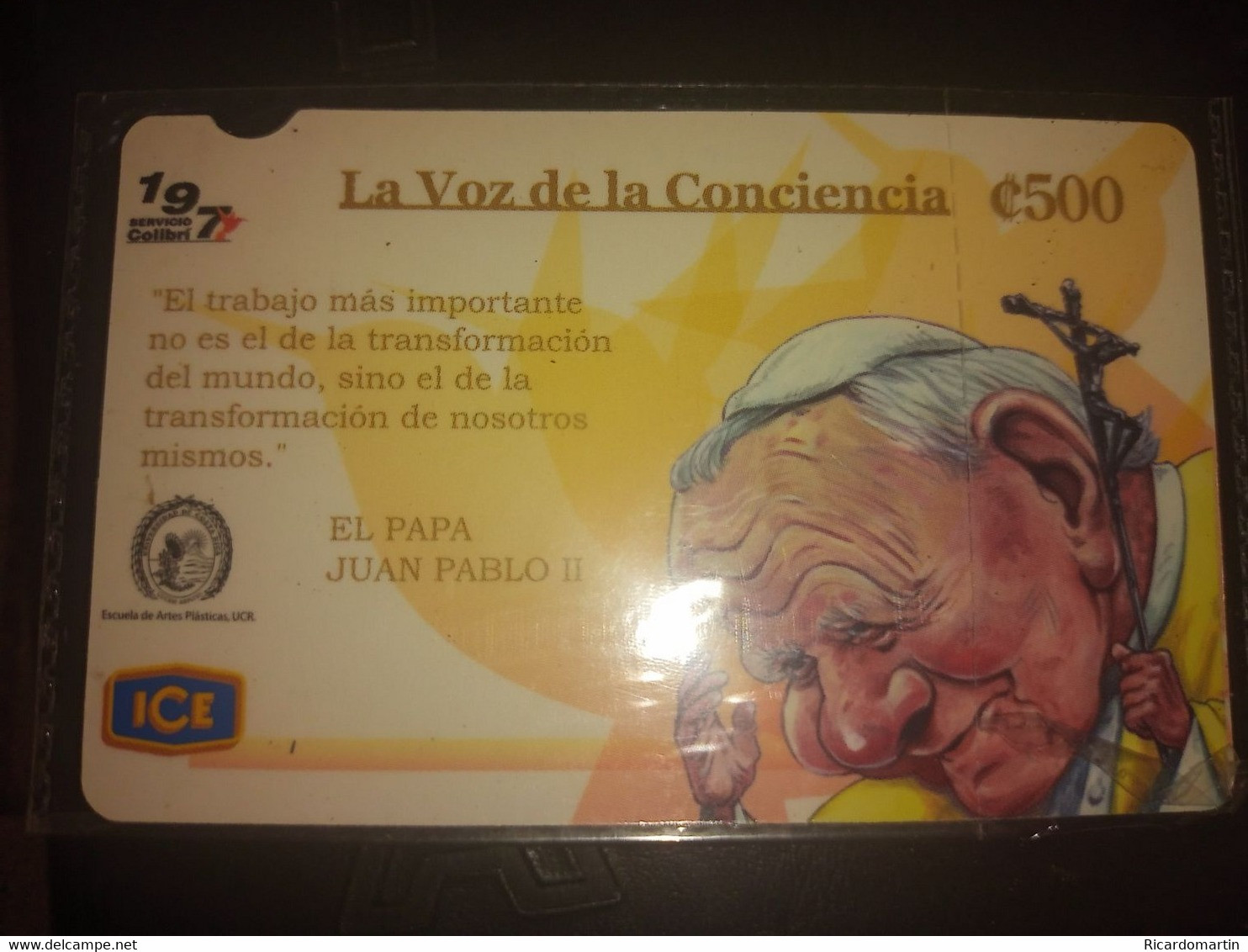 COSTA RICA, CENTRAL AMÉRICA: POPE JUAN PABLO II PHONECARDS - Costa Rica