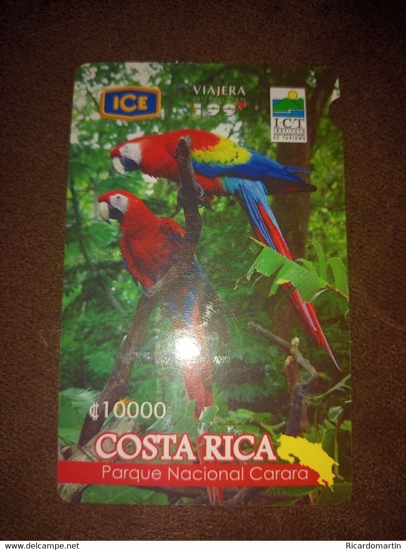 COSTA RICA, CENTRAL AMÉRICA: GUACAMAYO PHONECARDS - Costa Rica