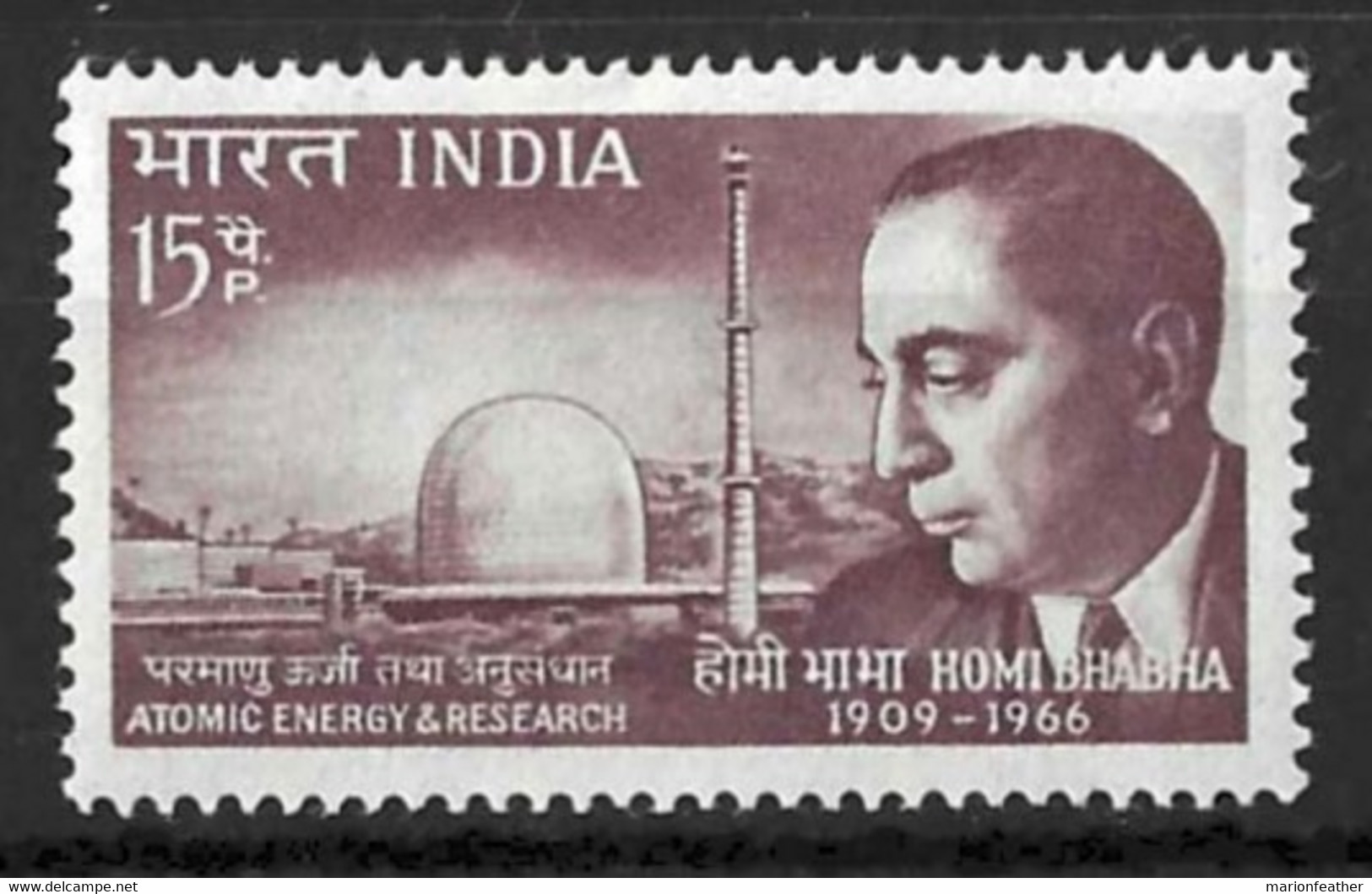 INDIA.....QUEEN ELIZABETH II...(1952-22...)...." 1966..".....DR. BHABHA.....SG535........MNH.. - Gebraucht