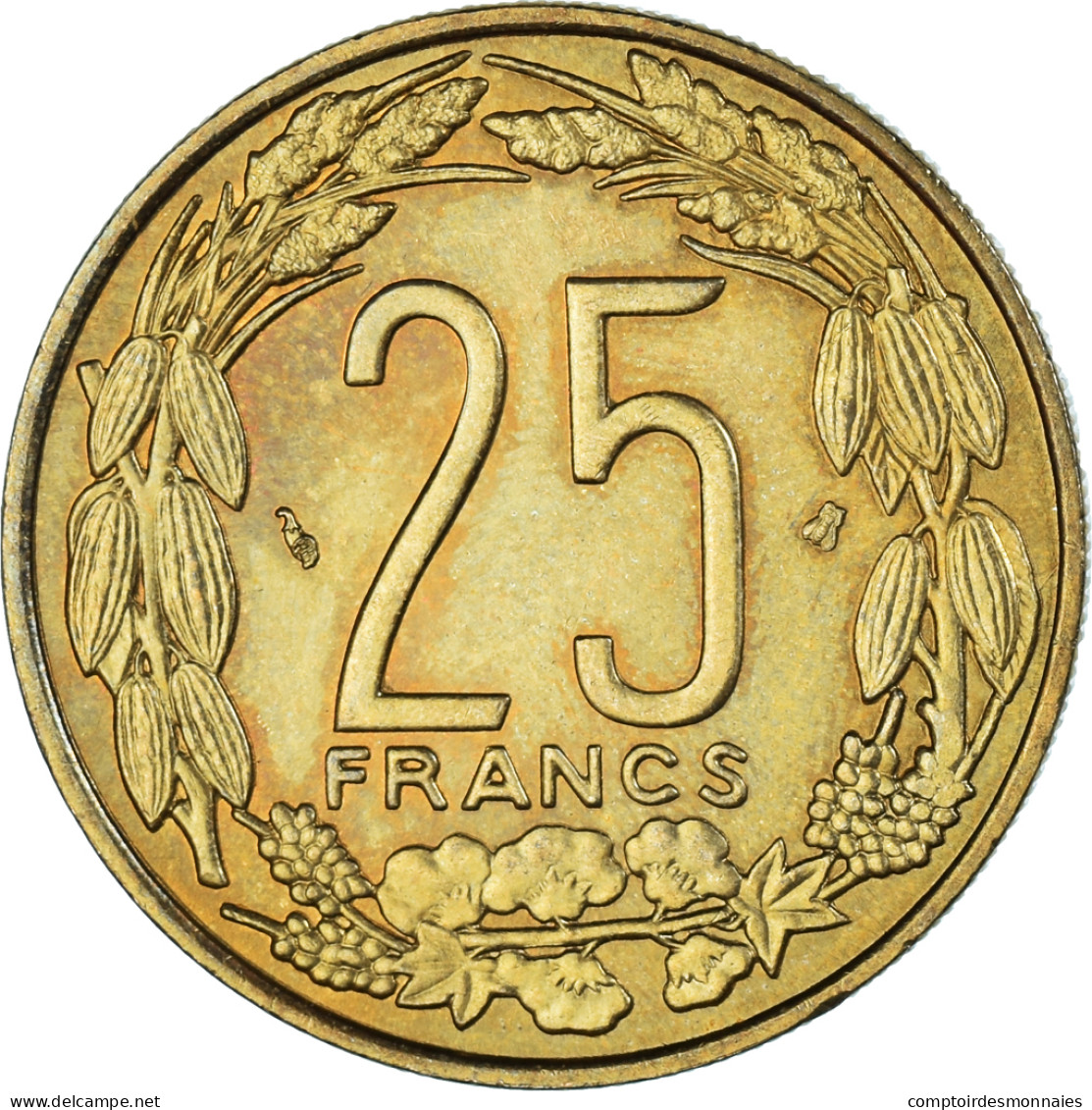 Monnaie, États De L'Afrique Centrale, 25 Francs, 1996 - República Centroafricana