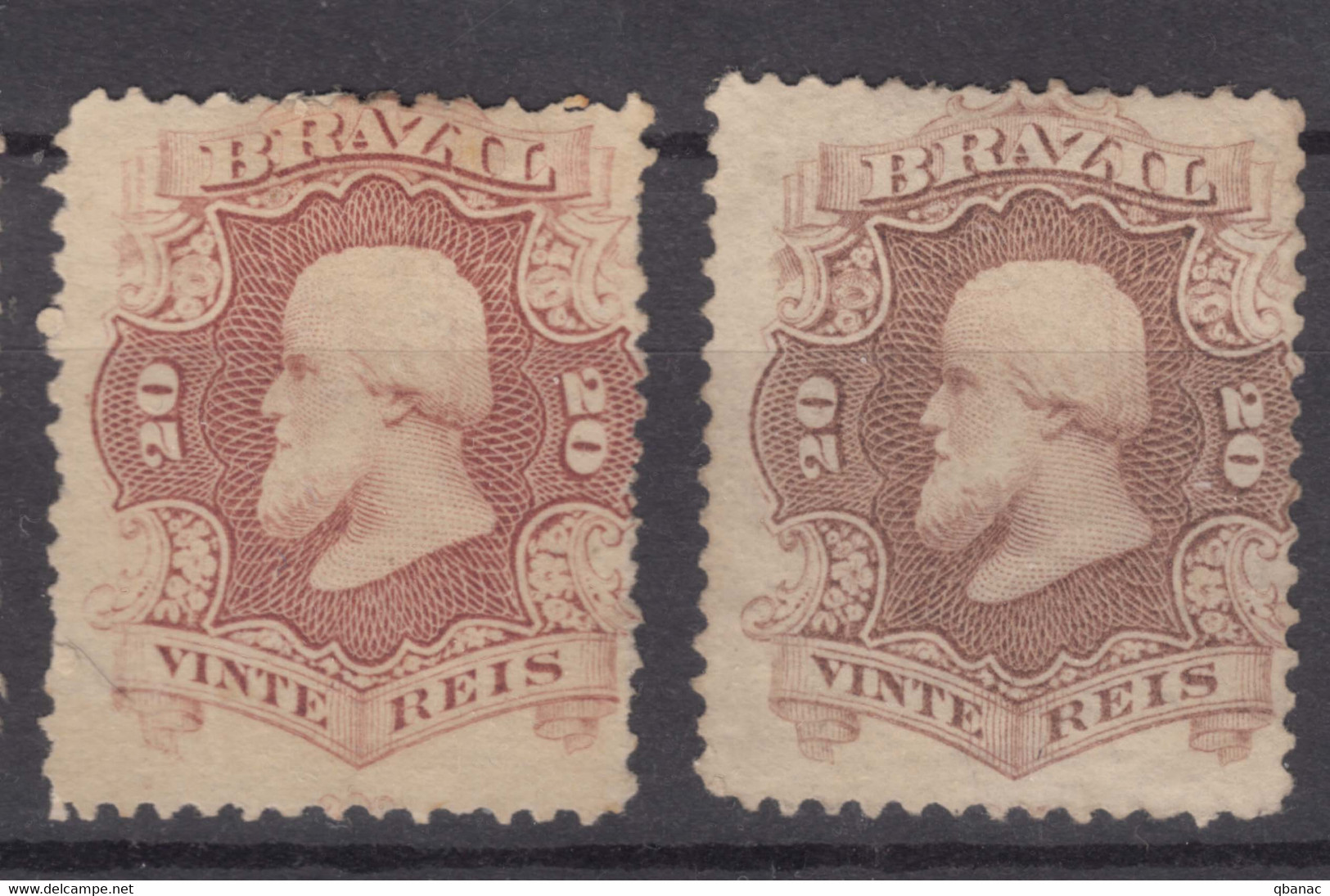 Brazil Brasil 1866 Mi#24 A And B, MNG - Gebruikt