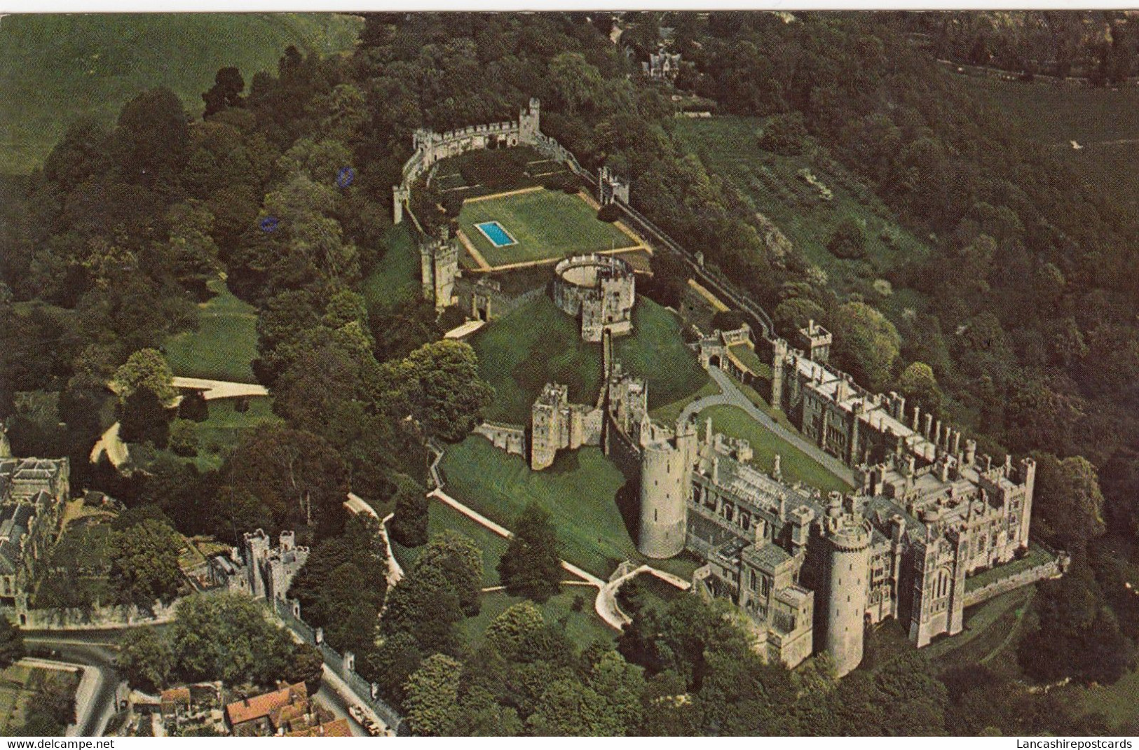 Postcard Arundel Castle From The Air  PU 1967 My Ref B14701 - Arundel