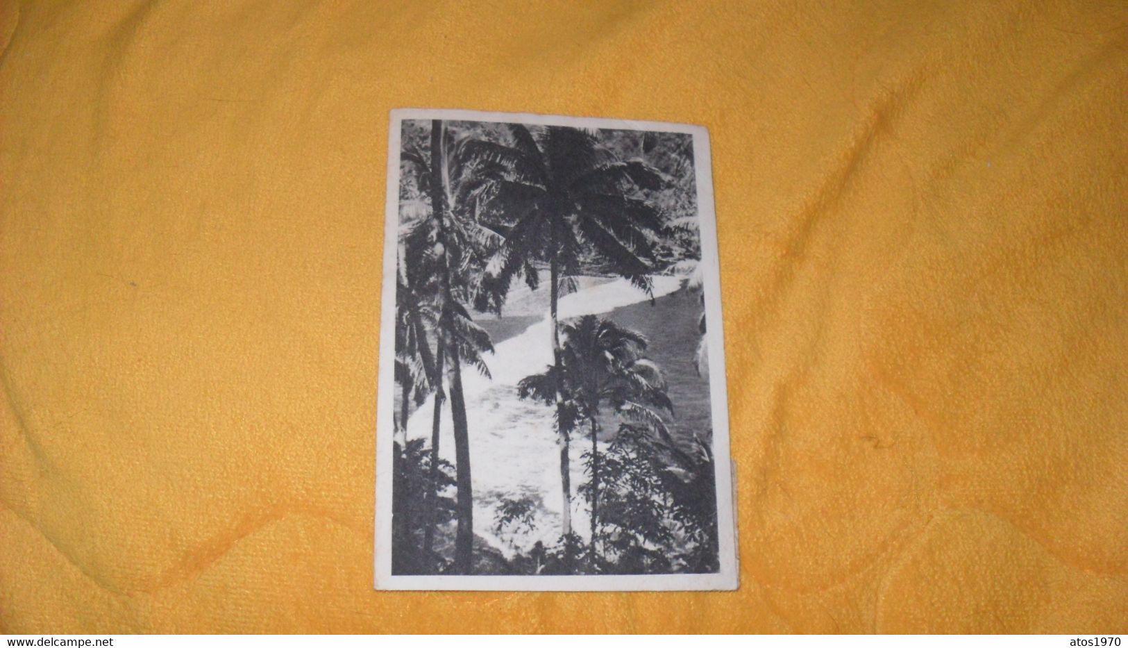 CARTE POSTALE ANCIENNE DE 1949../ CACHETS PAPEETE TAHITI..ARBRES ET PLAGE..+ TIMBRES X5 Ets FRANCAIS DE L'OCEANIE - Tahití