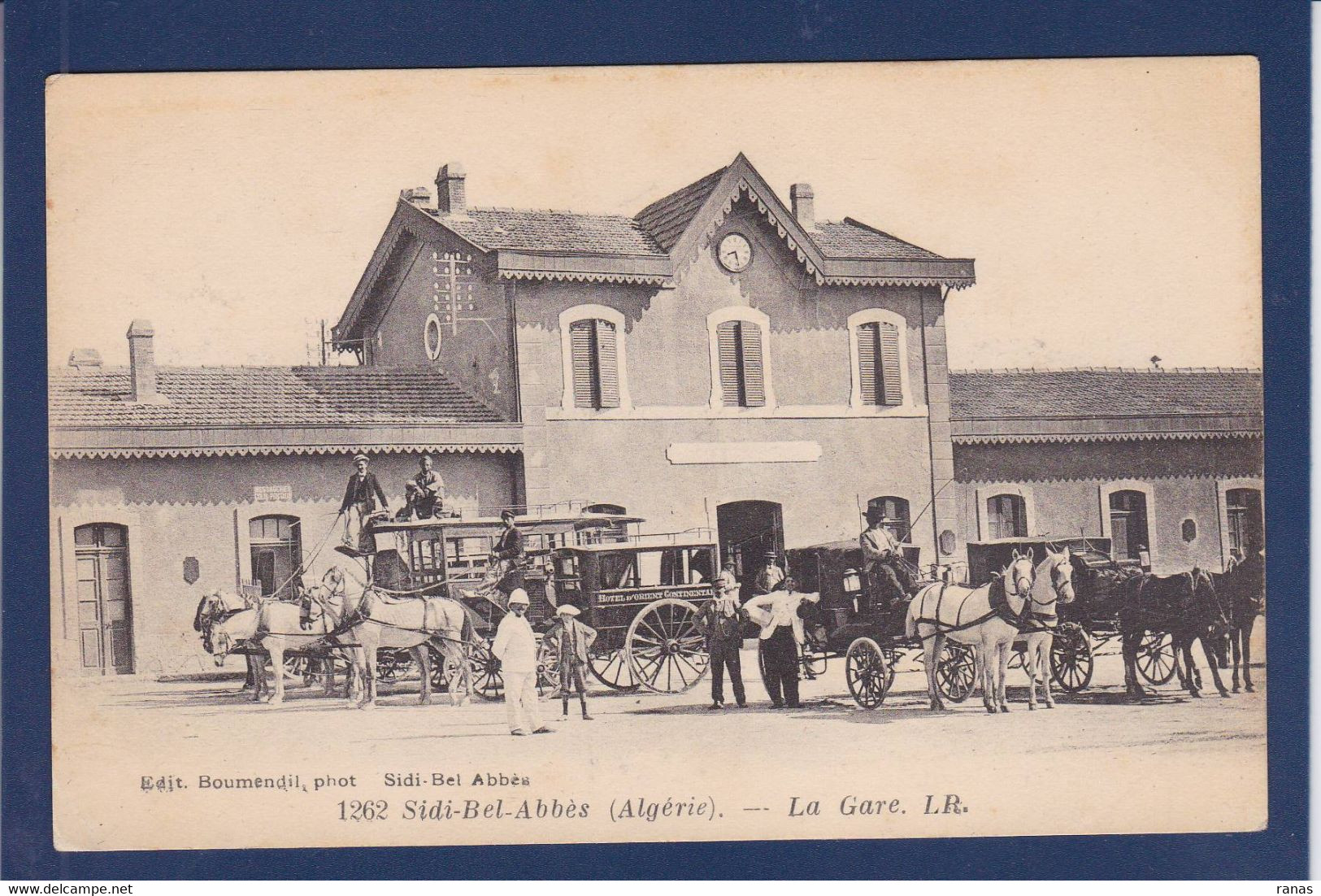 CPA Algérie > Villes > Sidi-bel-Abbès Non Circulé Gare Station Chemin De Fer Attelages - Sidi-bel-Abbès