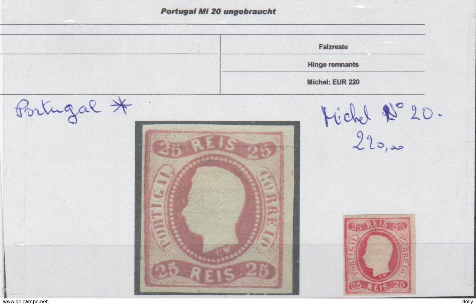 TIMBRE DU PORTUGAL NEUF* Nr  20* COTE 220.00  € - Otros & Sin Clasificación