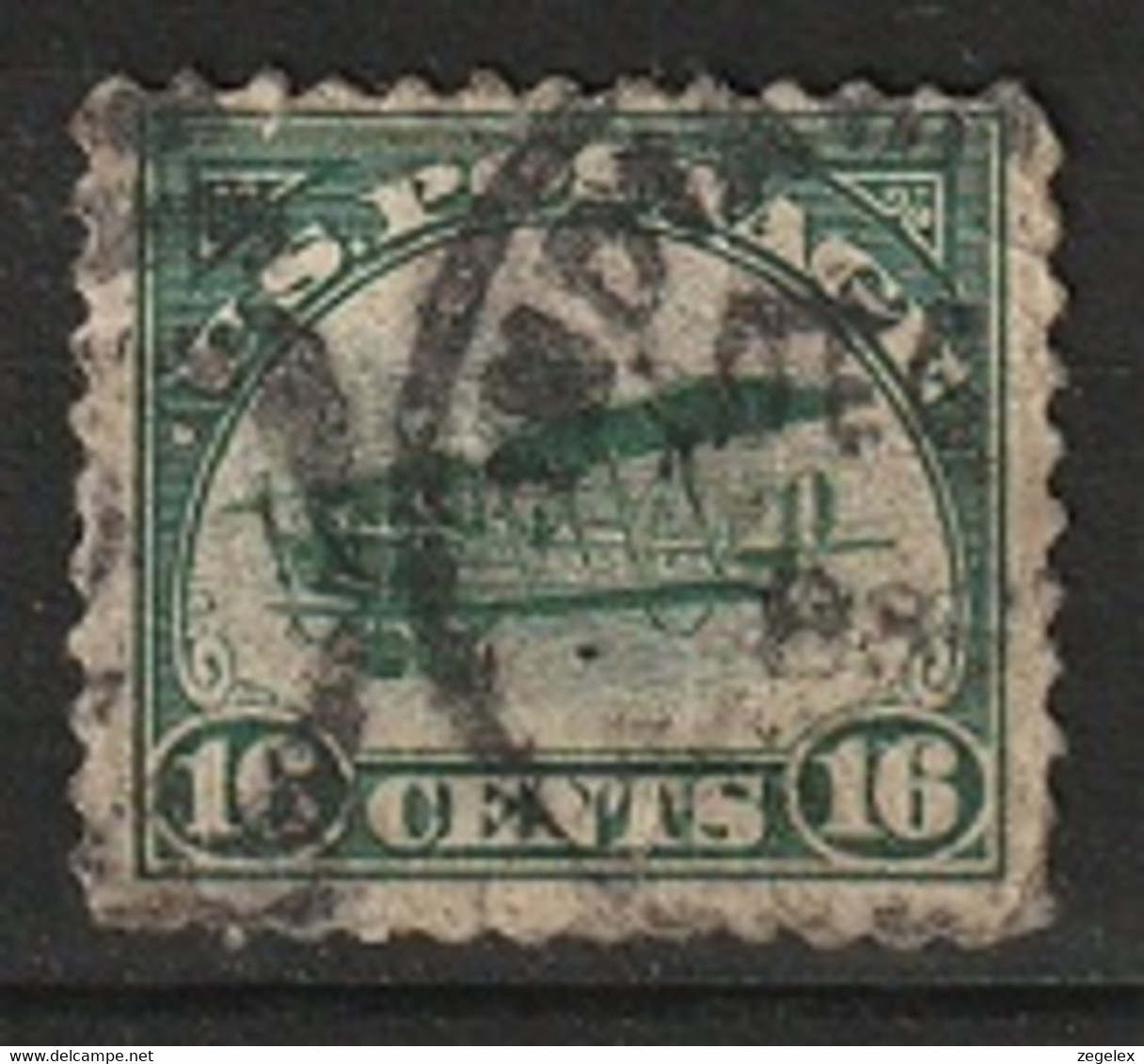 USA 1918 Airpost 16 Cents. Scott C2. See Description - 1a. 1918-1940 Used