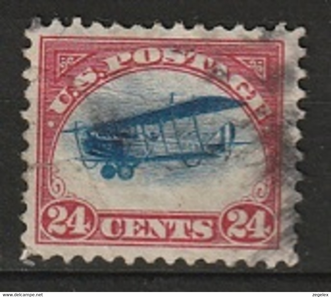 USA 1918 Airpost 24 Cents. Scott C3. See Description - 1a. 1918-1940 Gebraucht