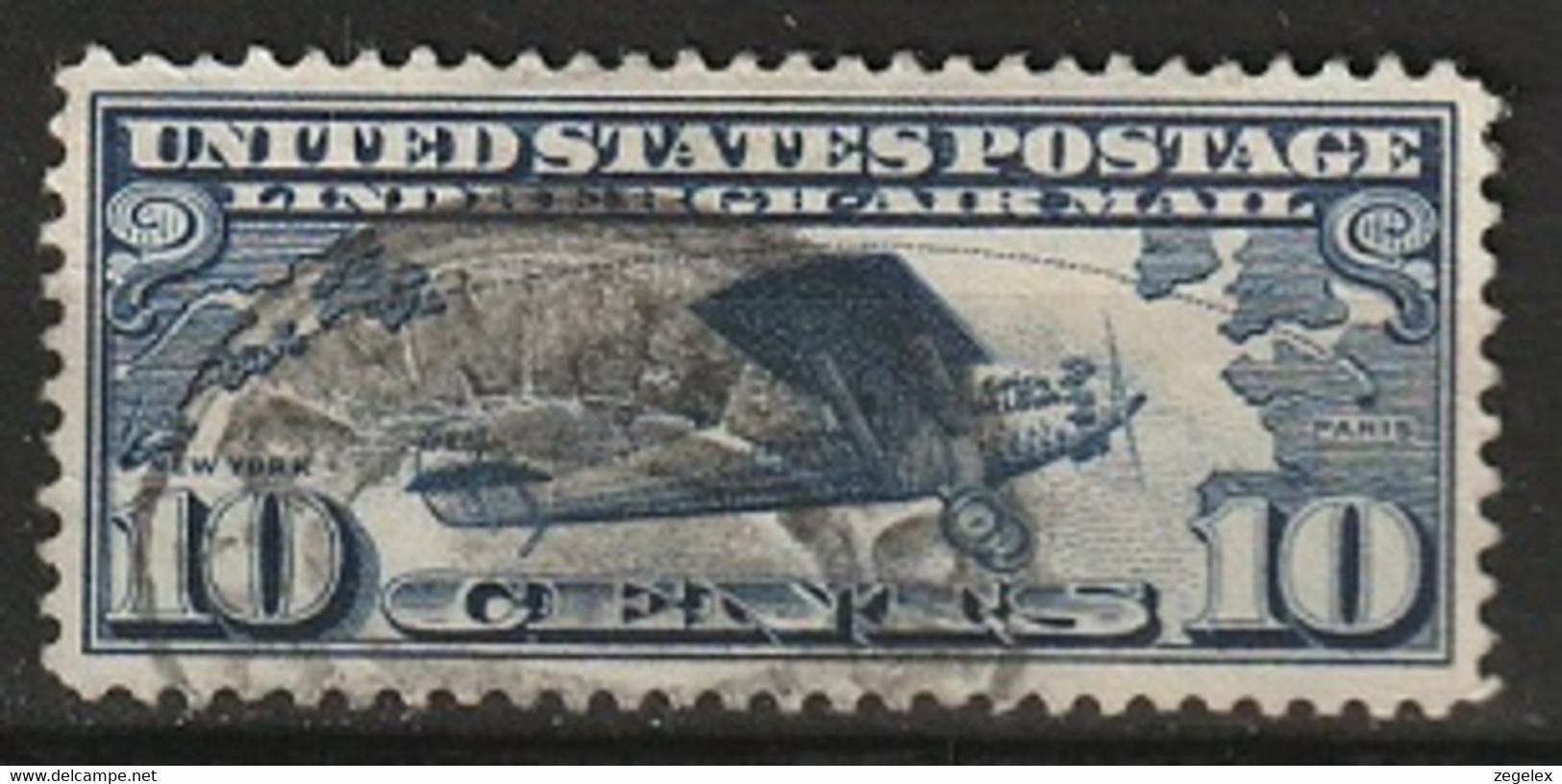 USA 1926 Airpost 10 Cents. Scott C10. Used - 1a. 1918-1940 Oblitérés