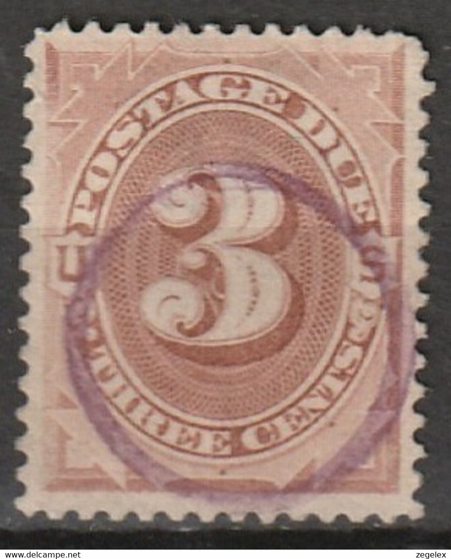 USA 1879 Postage Due 3 Cent. Scott No. J3 - Postage Due