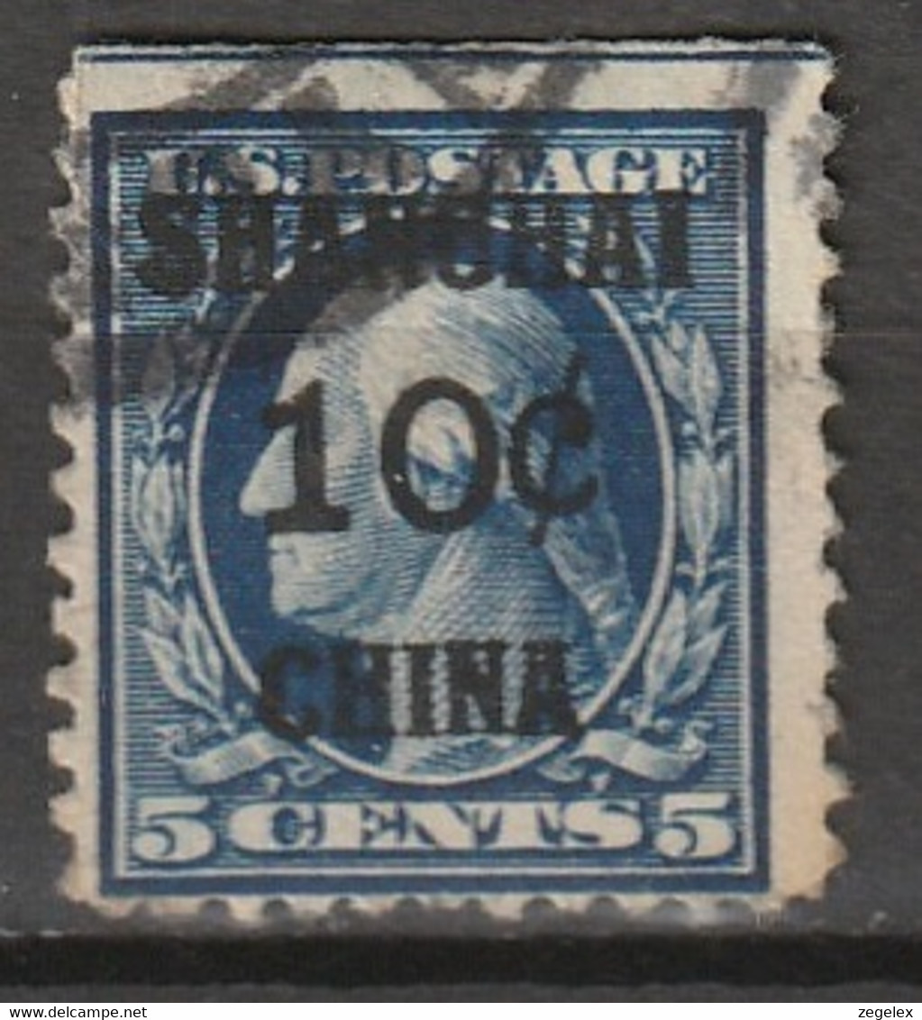 USA 1919 U.S. Postal Agency In Shanghai China. 10c On 5c. Used. Scott No. K5. - Cina (Shanghai)