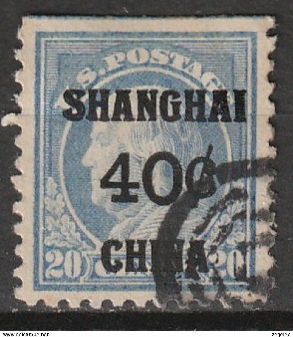 USA 1919 U.S. Postal Agency In Shanghai China. 40c On 20c. Used. Scott No. K13. - Cina (Shanghai)