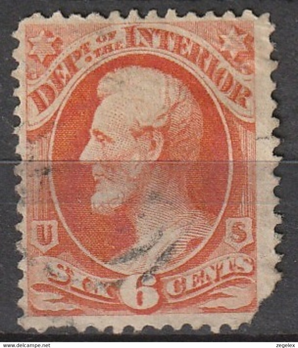 USA 1879 Official Stamps - Interior 6c Vermilion, Used Scott Nr. O99 - Service