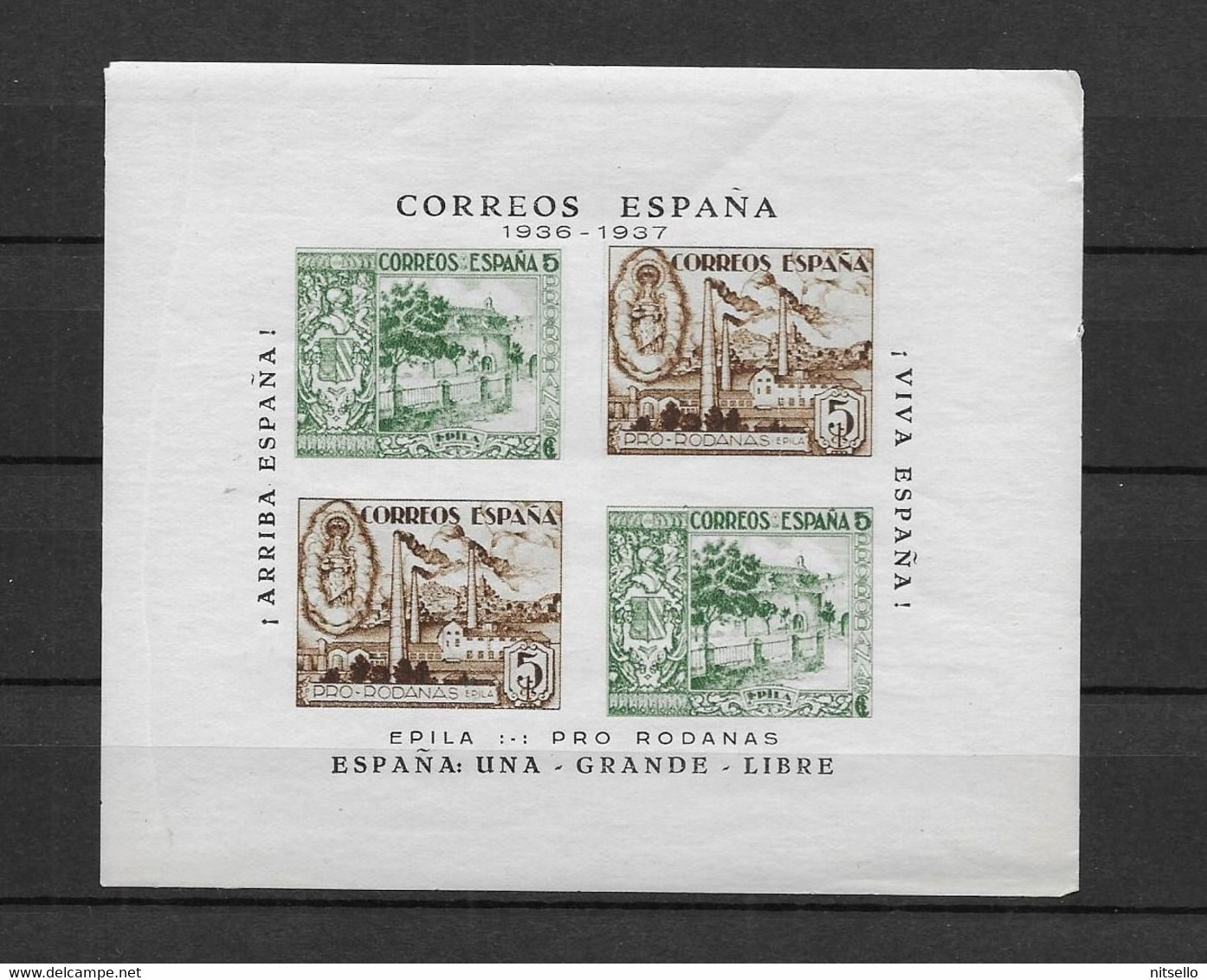 LOTE 2112B ///  GUERRA CIVIL - HB EPILA PRO RODANAS **MNH - Nationalistische Ausgaben