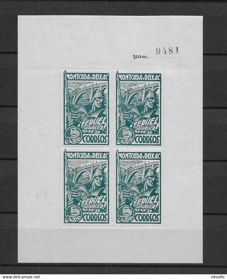 LOTE 2112C ///  (C090) GUERRA CIVIL - HB **MNH MONCADA Y REIXAC / TERUEL POR LA REPUBLICA - Republican Issues