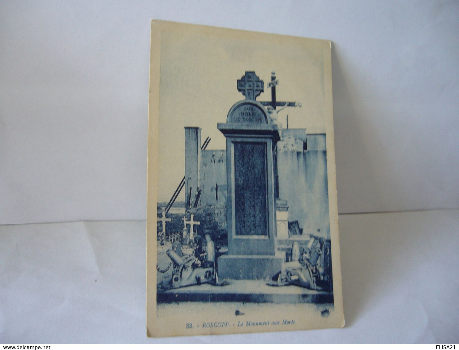 33. ROSCOFF 29 FINISTERE BRETAGNE LE MONUMENT AUX MORTS CPA 1928 - Monuments Aux Morts