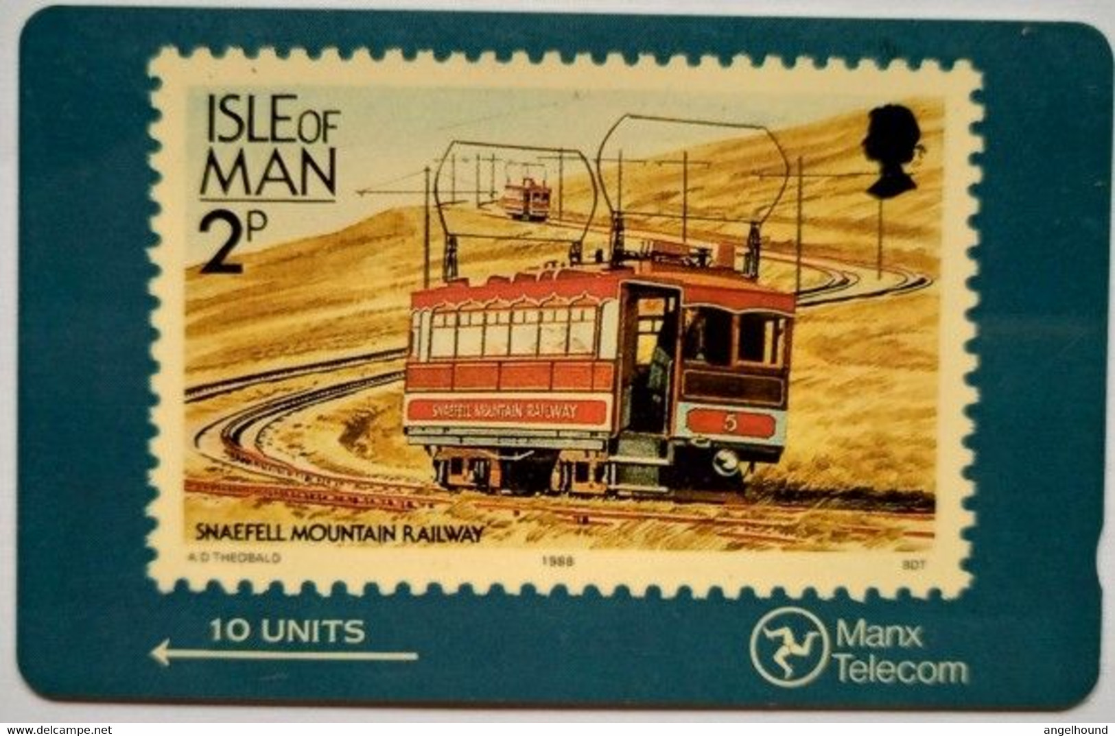 Isle Of Man Manx Telecom 2p  4IOMA  10 Units " Shaefell Mountain Railway " - Man (Isle Of)