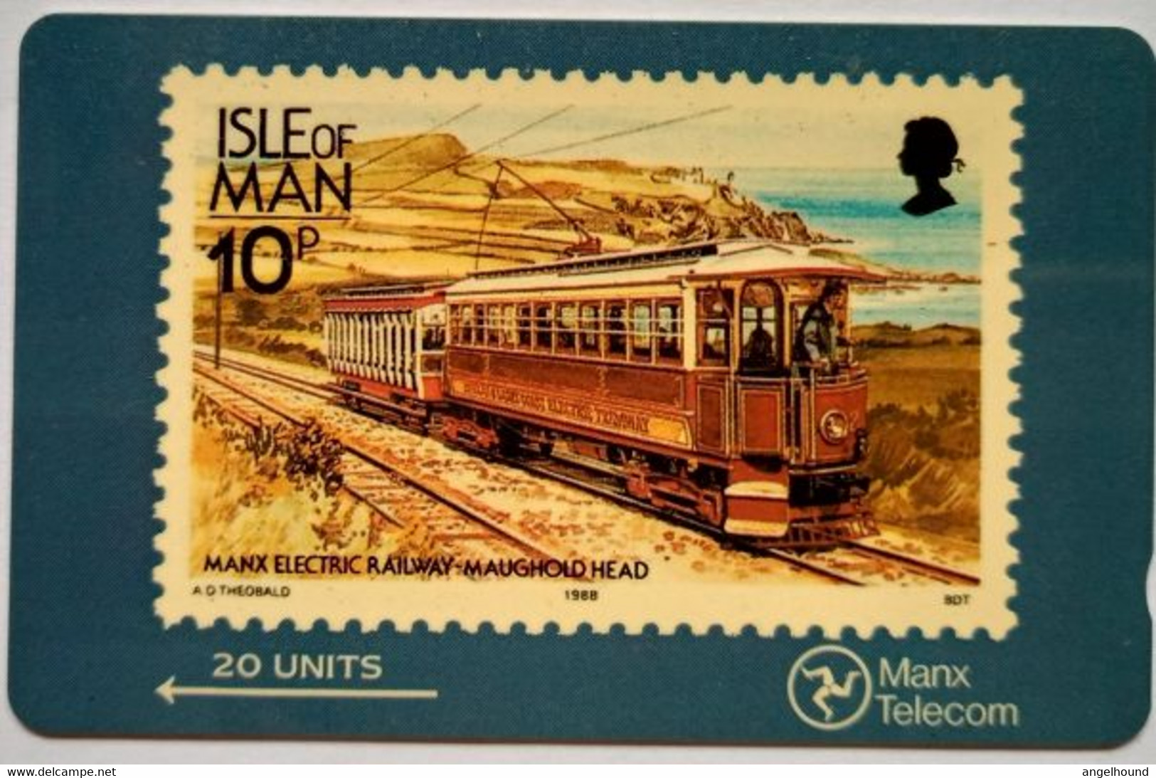 Isle Of Man Manx Telecom 10p  20 Units 4IOMB  " Manx Electric Railway Maughold Head " - Man (Eiland)