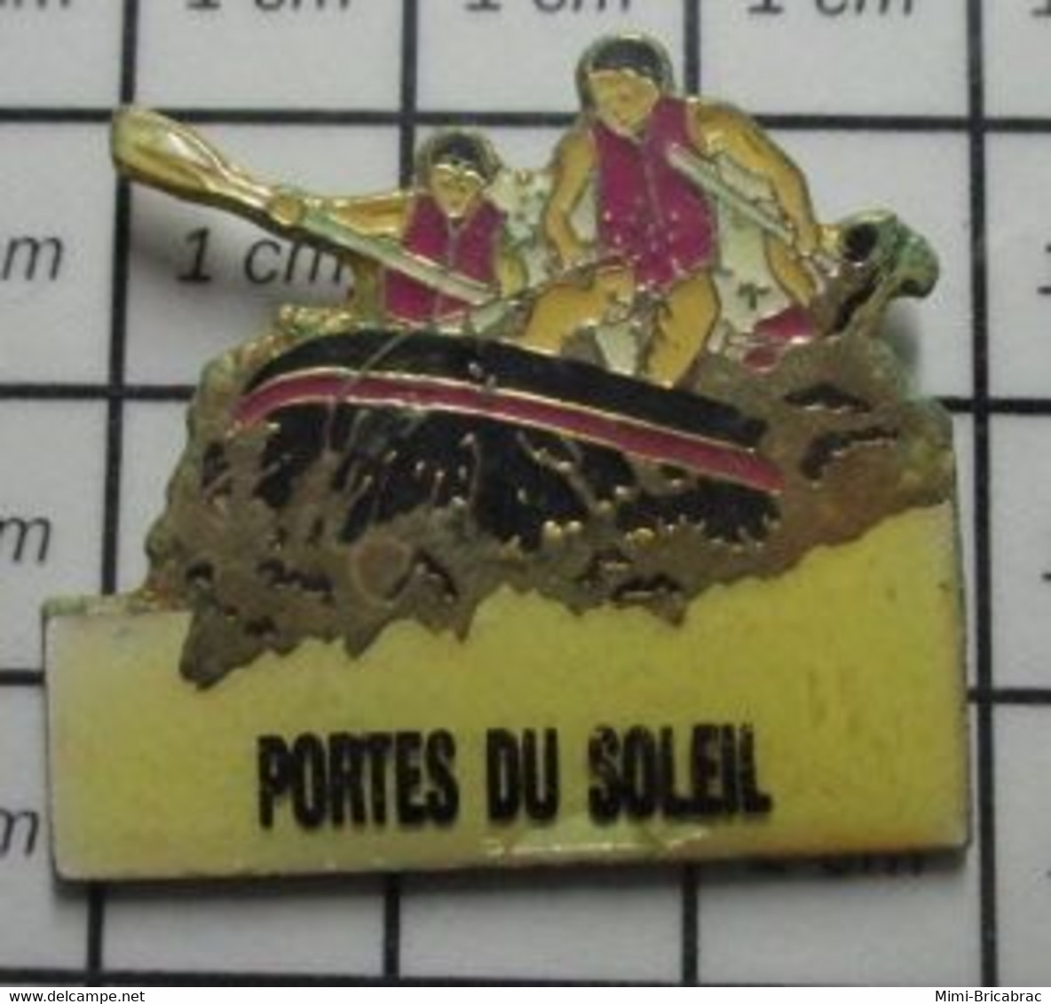 512c Pin's Pins / Beau Et Rare / SPORTS / TORRENT CANOE RAFTING PORTES DU SOLEIL Rame Rameurs Ramer !! - Kanu