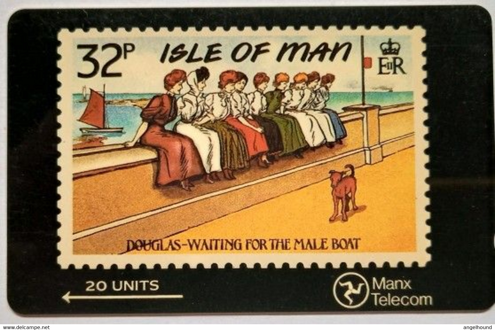 Isle Of Man 32p  6IOMC 20 Units "  Douglas - Waiting For The Male Boat " - Isle Of Man