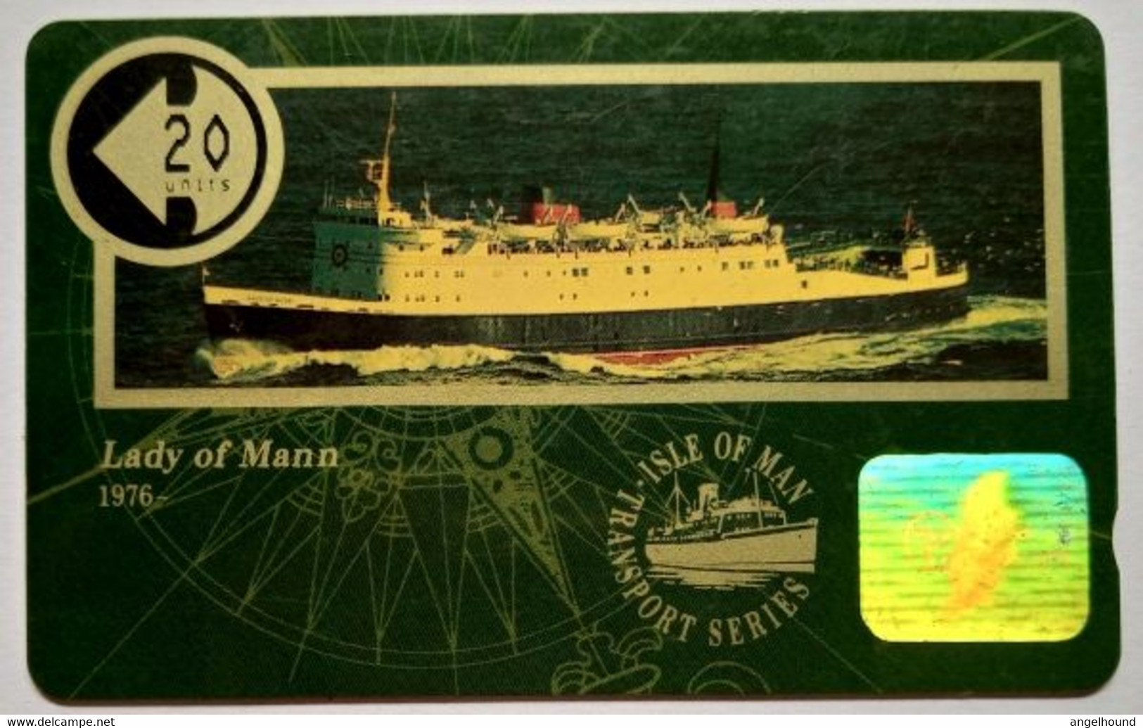 Isle Of Man 20 Units 10IOMA  " IOM Transport Series - Lady Of Mann 1976 " - Man (Isle Of)