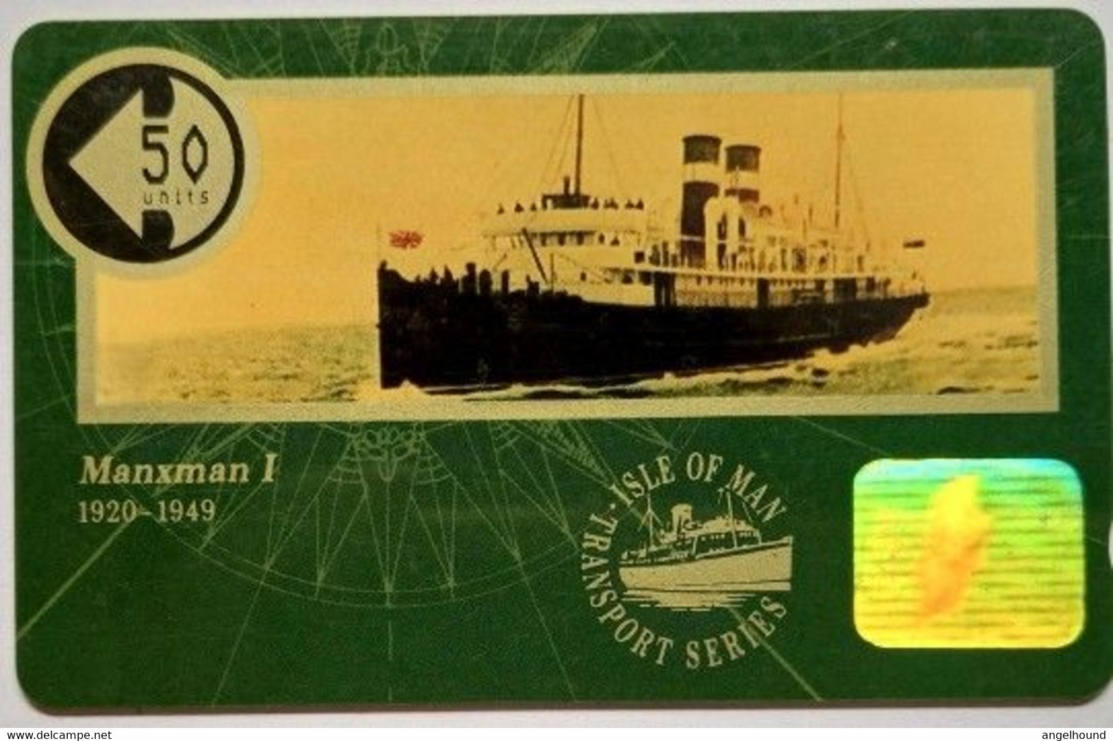 Isle Of Man 50 Units  10IOMD "  IOM Transport Series - Manxmann I 1920-1949 " - Man (Ile De)
