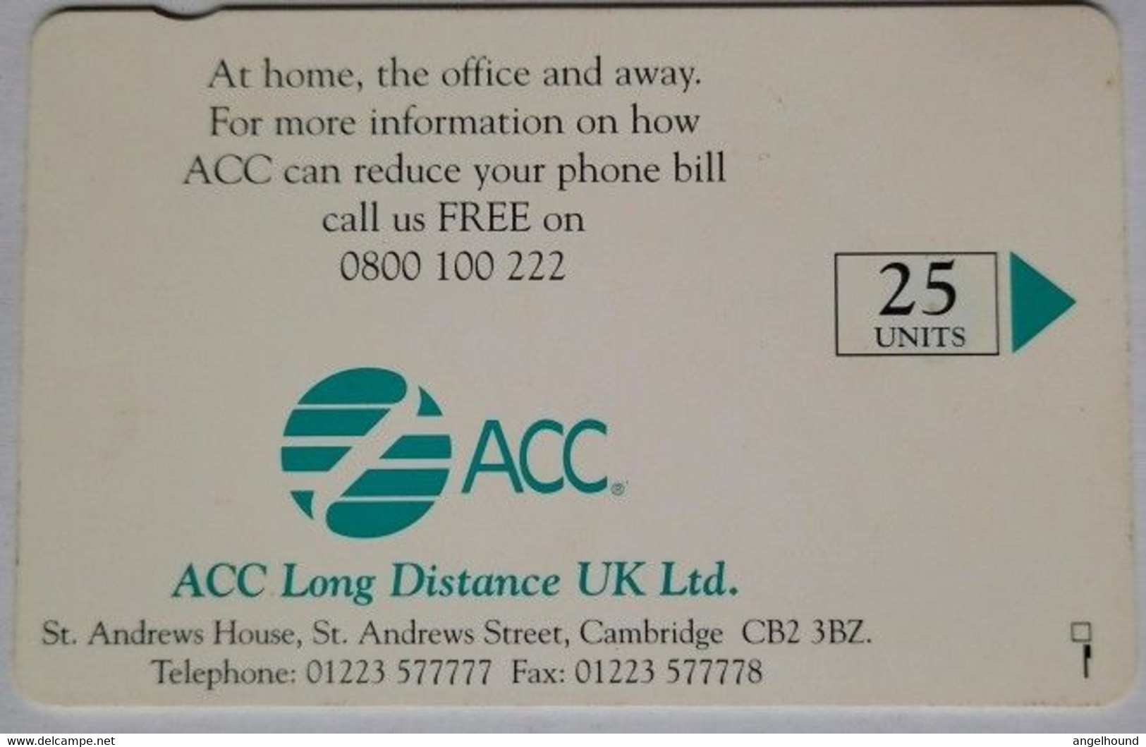 UK  ACC Phonecard 25 Units " Snowdrops " - Emissioni Imprese