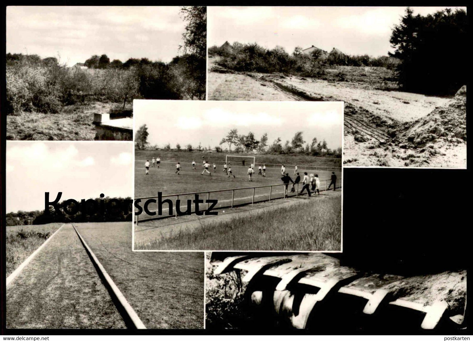 ÄLTERE POSTKARTE BERGISCH GLADBACH HAND BAU SPORTPLATZ BLAU WEISS HAND Fussball Soccer Spiel Ansichtskarte Cpa Postcard - Bergisch Gladbach