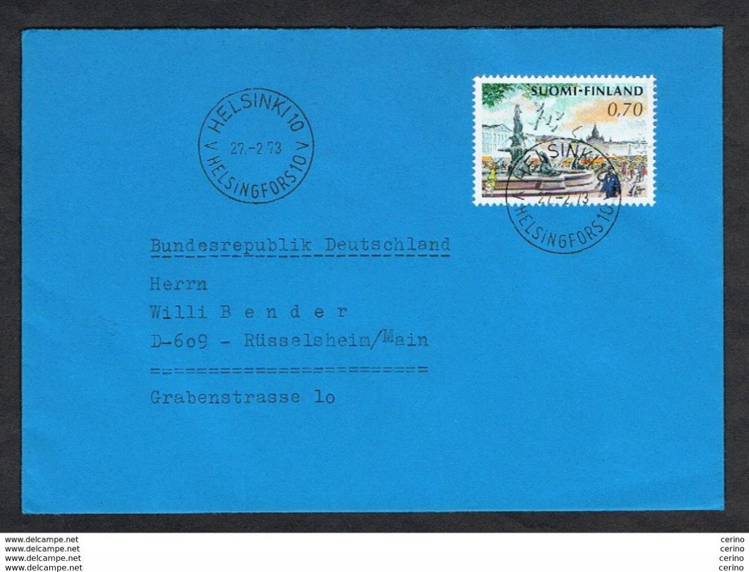 FINLAND: 1973 COVERT WITH (680) - TO GERMANY - Cartas & Documentos