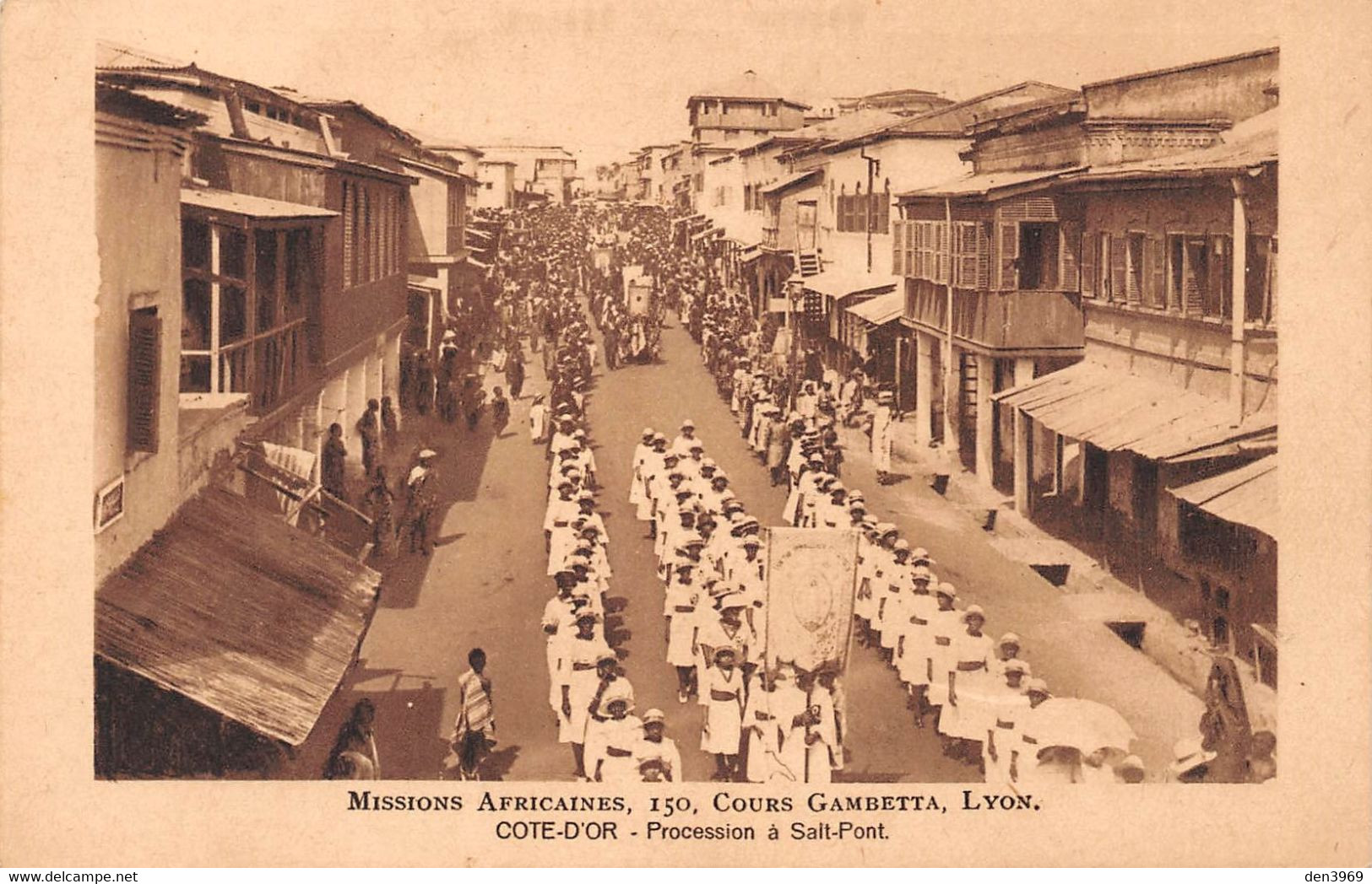 Afrique - GHANA - Cote-d'Or - Procession à Salt-Pont - Missions Africaines, 150 Cours Gambetta, Lyon - Ghana - Gold Coast