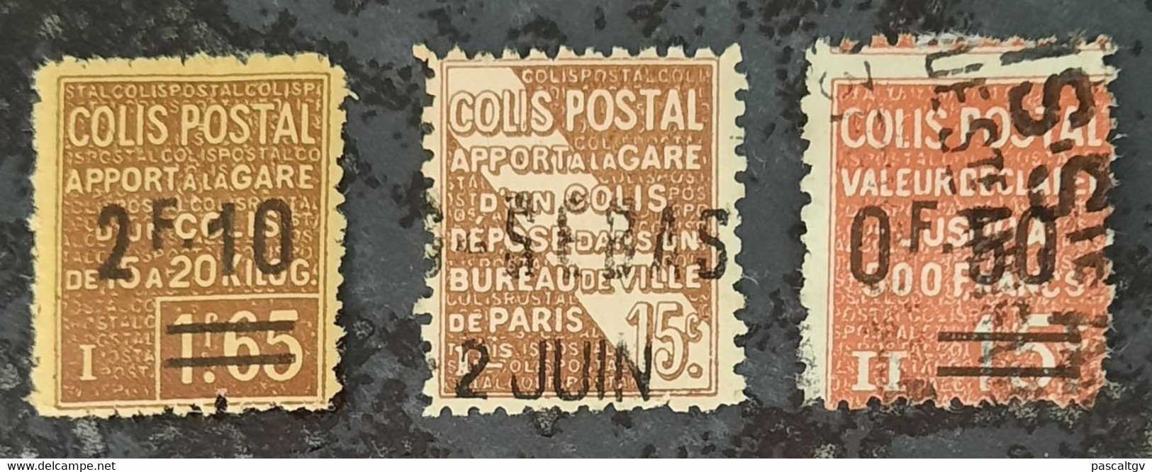 FRANCE - Colis Postaux - N° 53 / 54 / 55 - 1926 - Altri & Non Classificati