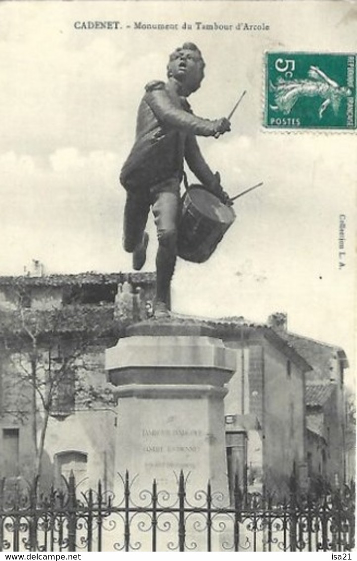 Carte Postale: CADENET: Monument Du Tambour D'Arcole. 1910 - Cadenet